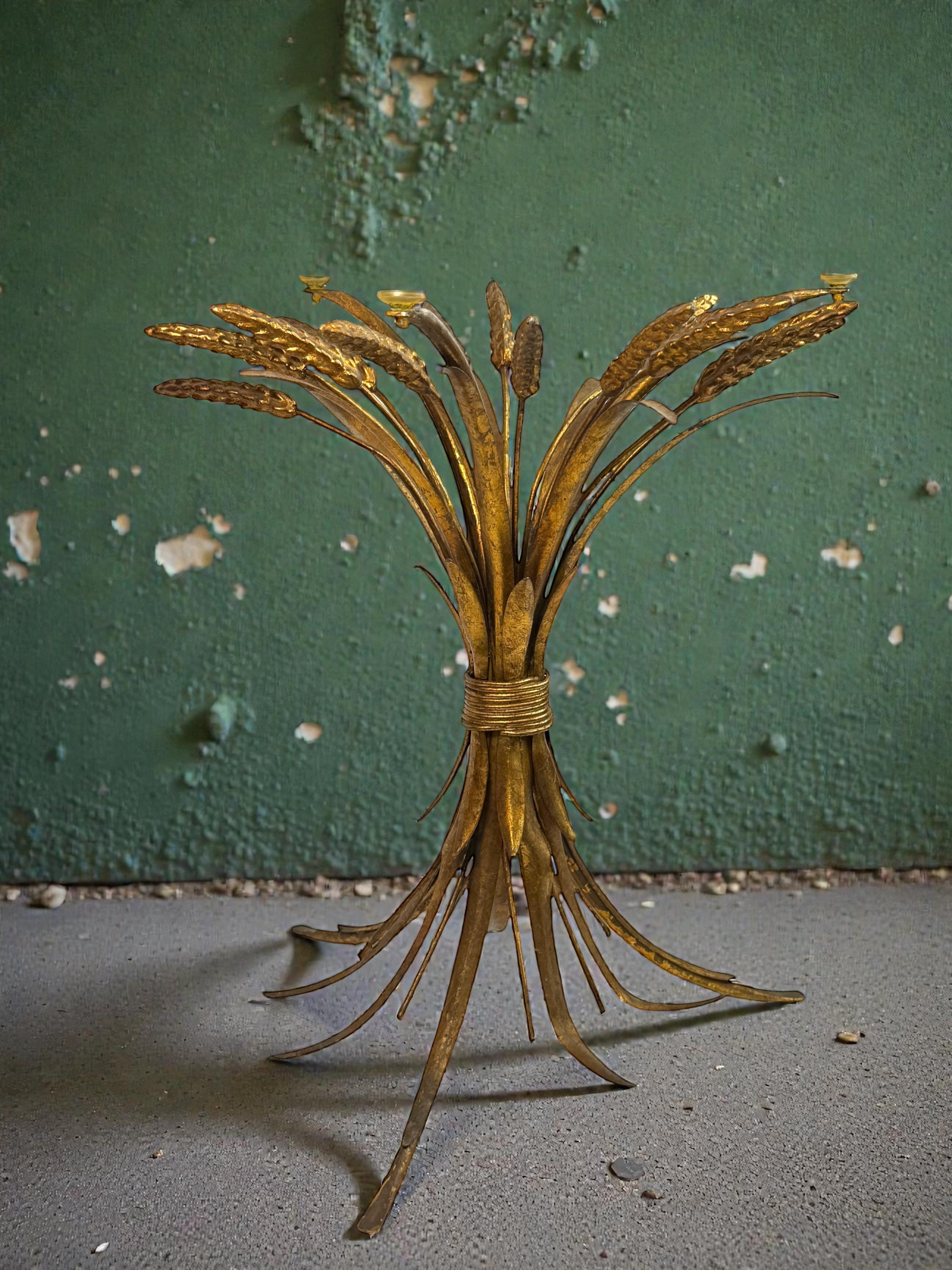 Sheaf of Wheat Hollywood Regency Coco Chanel Table Base by Koegl, 1960s, Germany For Sale 4