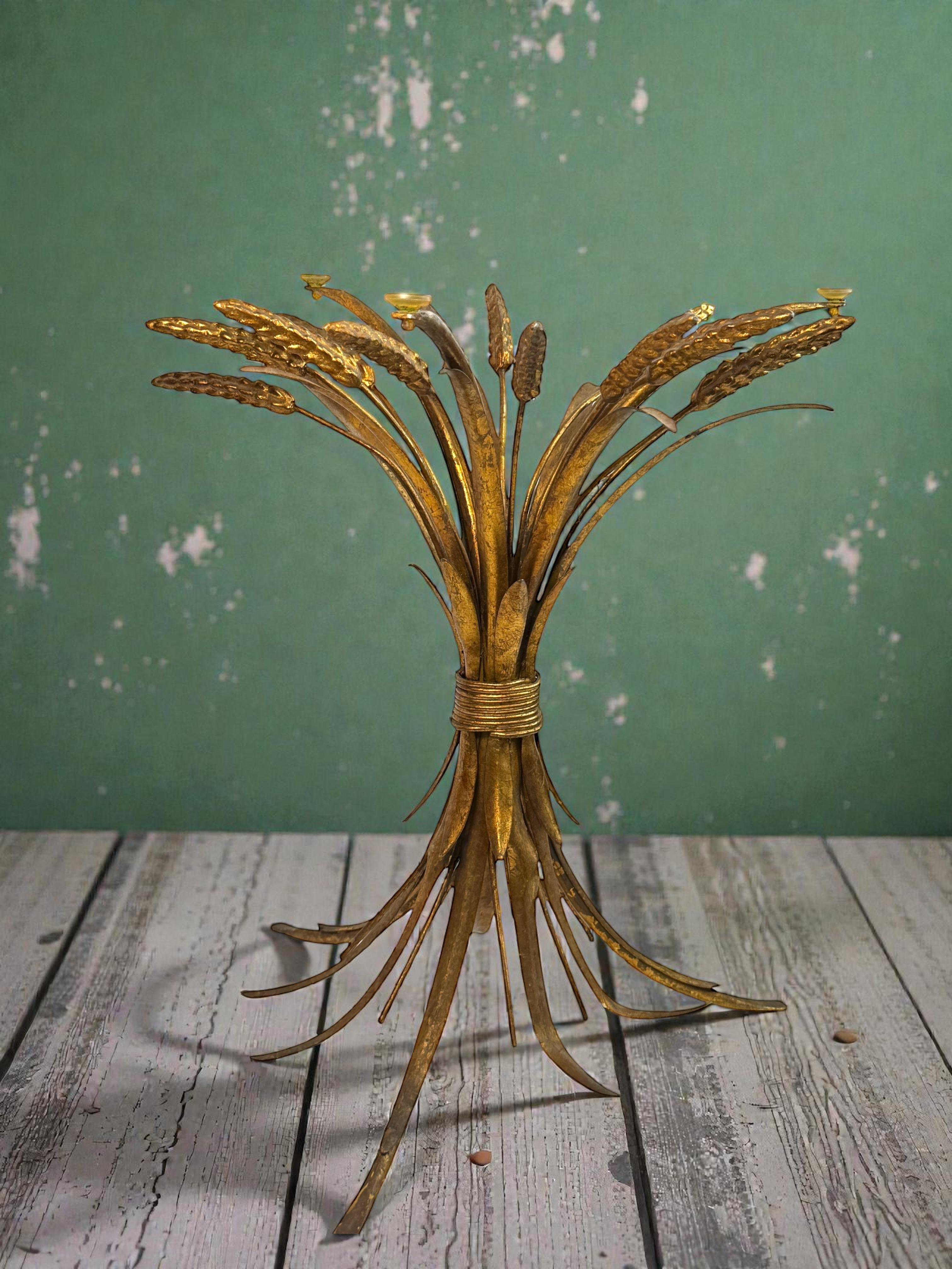 Sheaf of Wheat Hollywood Regency Coco Chanel Table Base by Koegl, 1960s, Germany For Sale 5