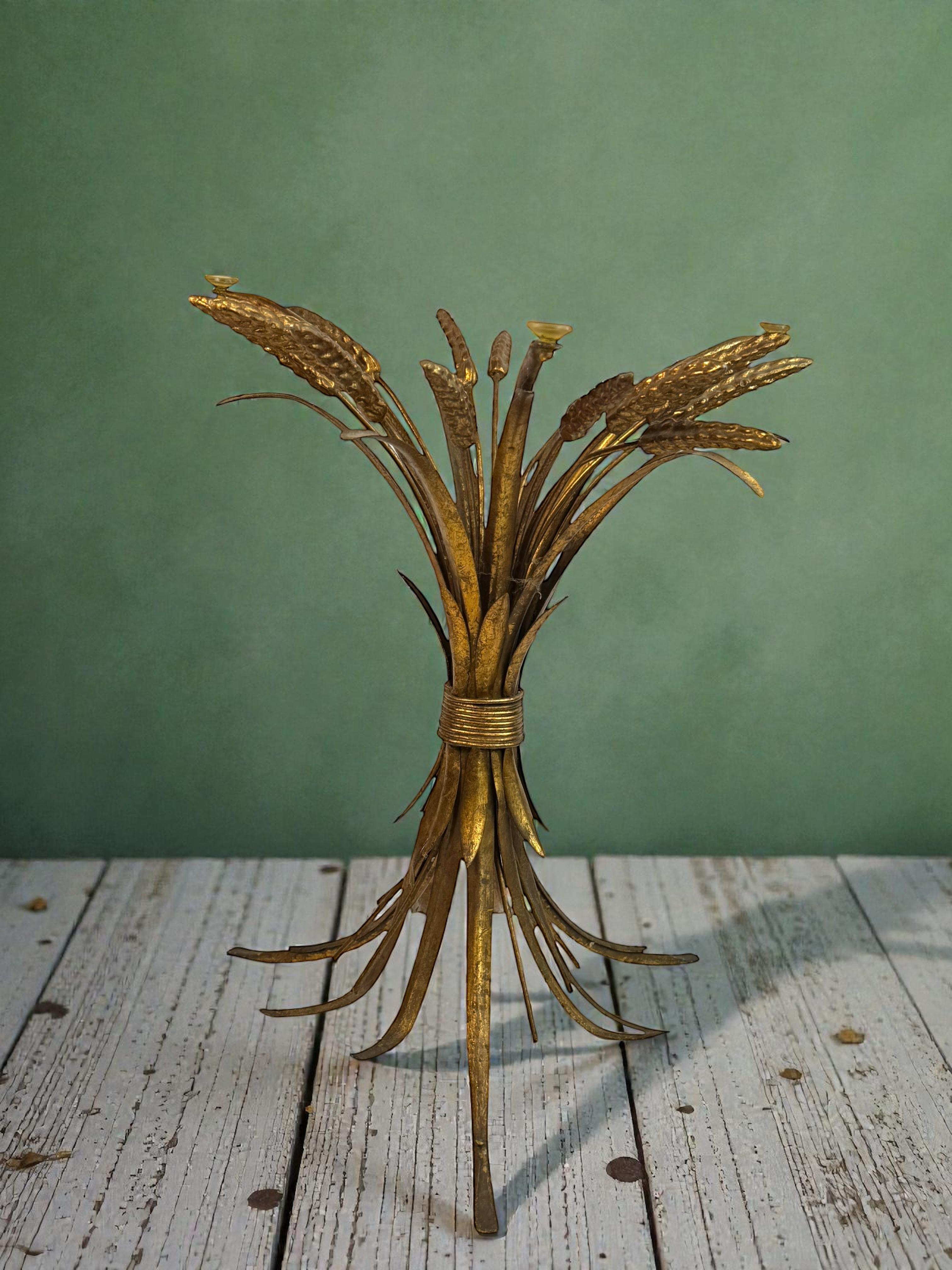 Sheaf of Wheat Hollywood Regency Coco Chanel Table Base by Koegl, 1960s, Germany For Sale 6