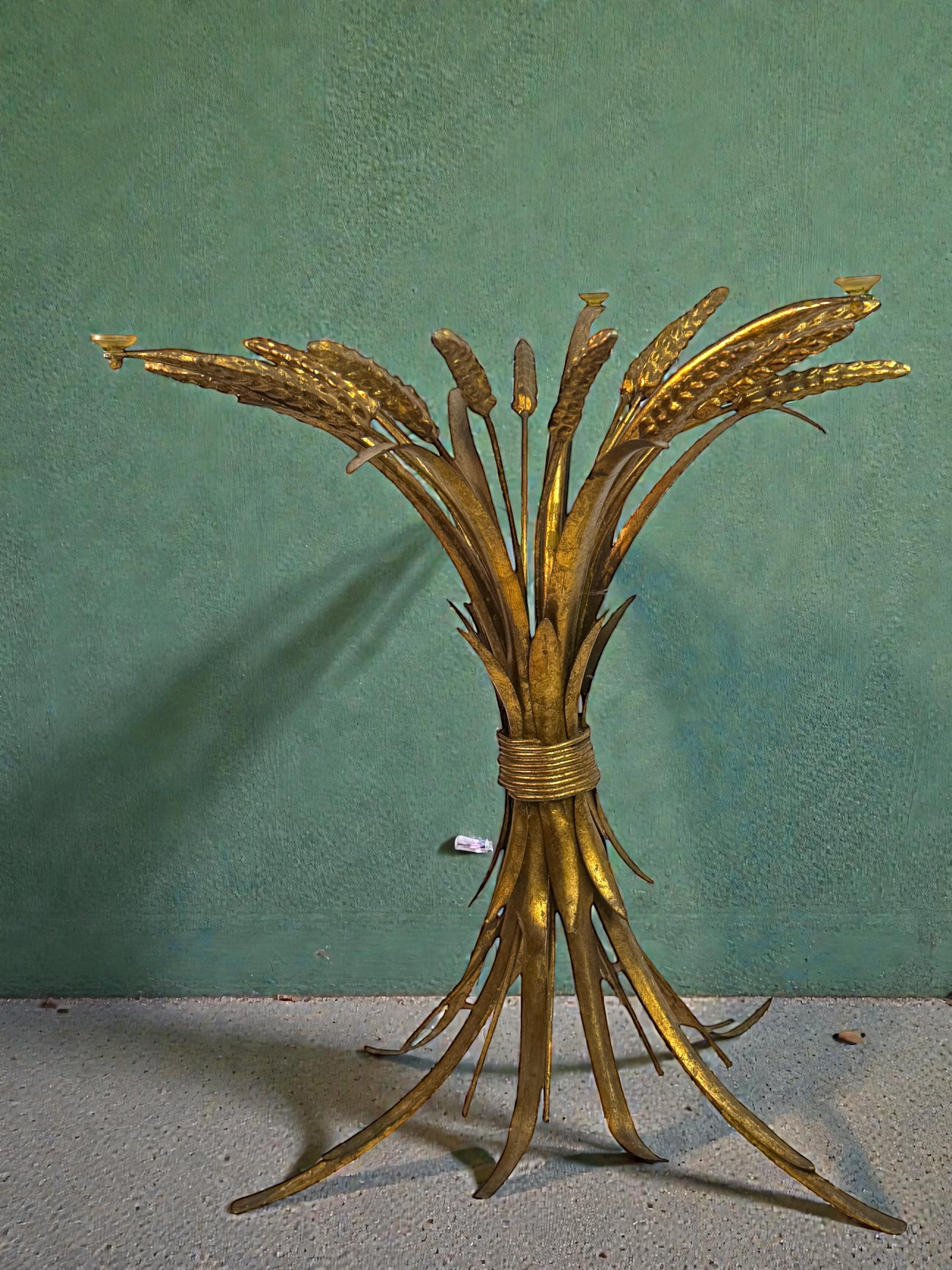 Sheaf of Wheat Hollywood Regency Coco Chanel Table Base by Koegl, 1960s, Germany For Sale 8