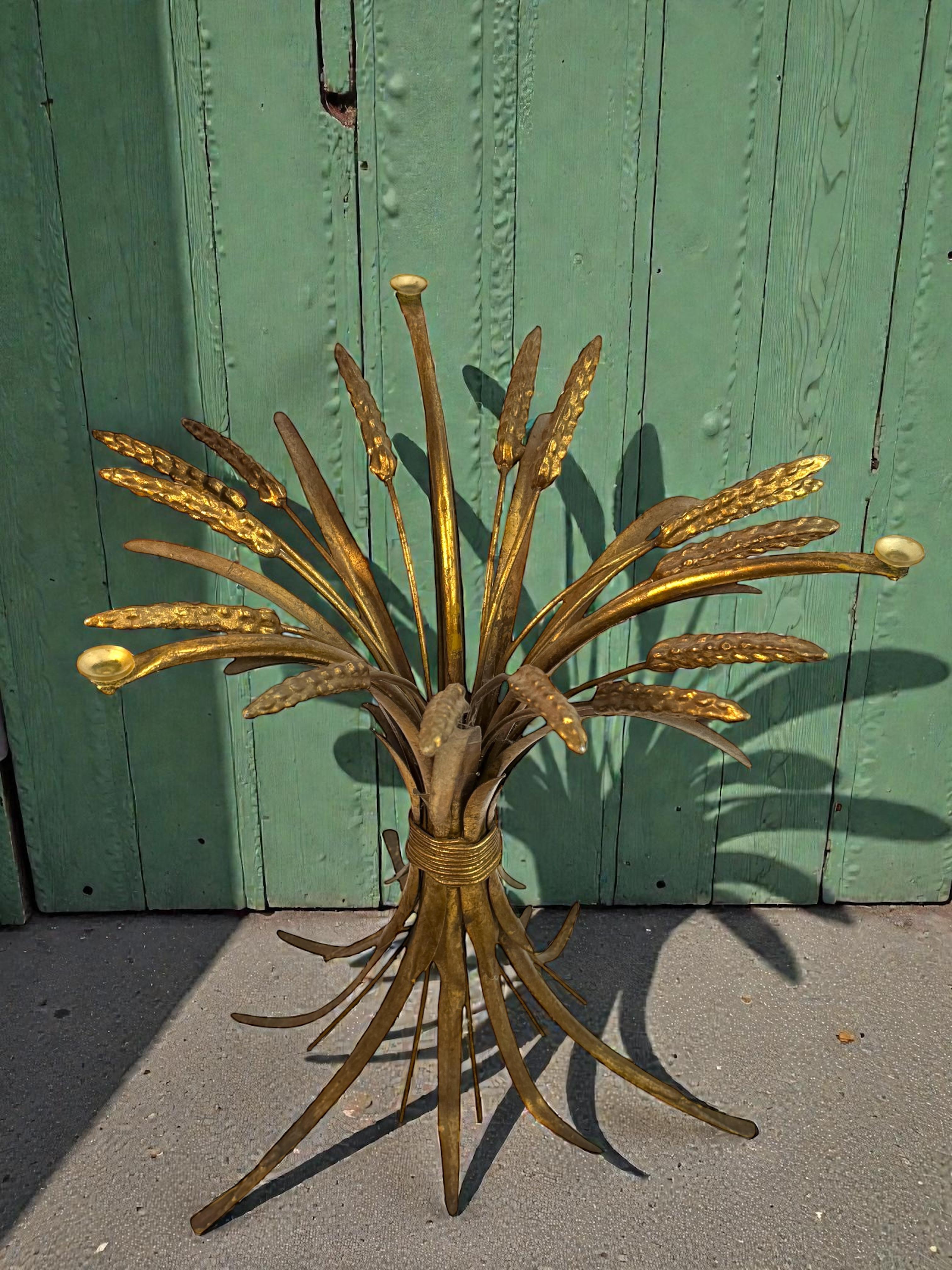 Sheaf of Wheat Hollywood Regency Coco Chanel Table Base by Koegl, 1960s, Germany For Sale 9