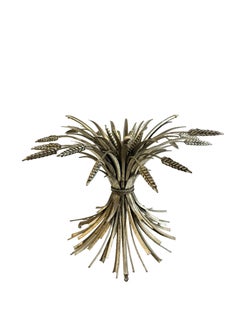 Blatt Weizenholz Hollywood Regency Coco Chanel Tischsockel von Koegl, 1960er Jahre, Deutschland