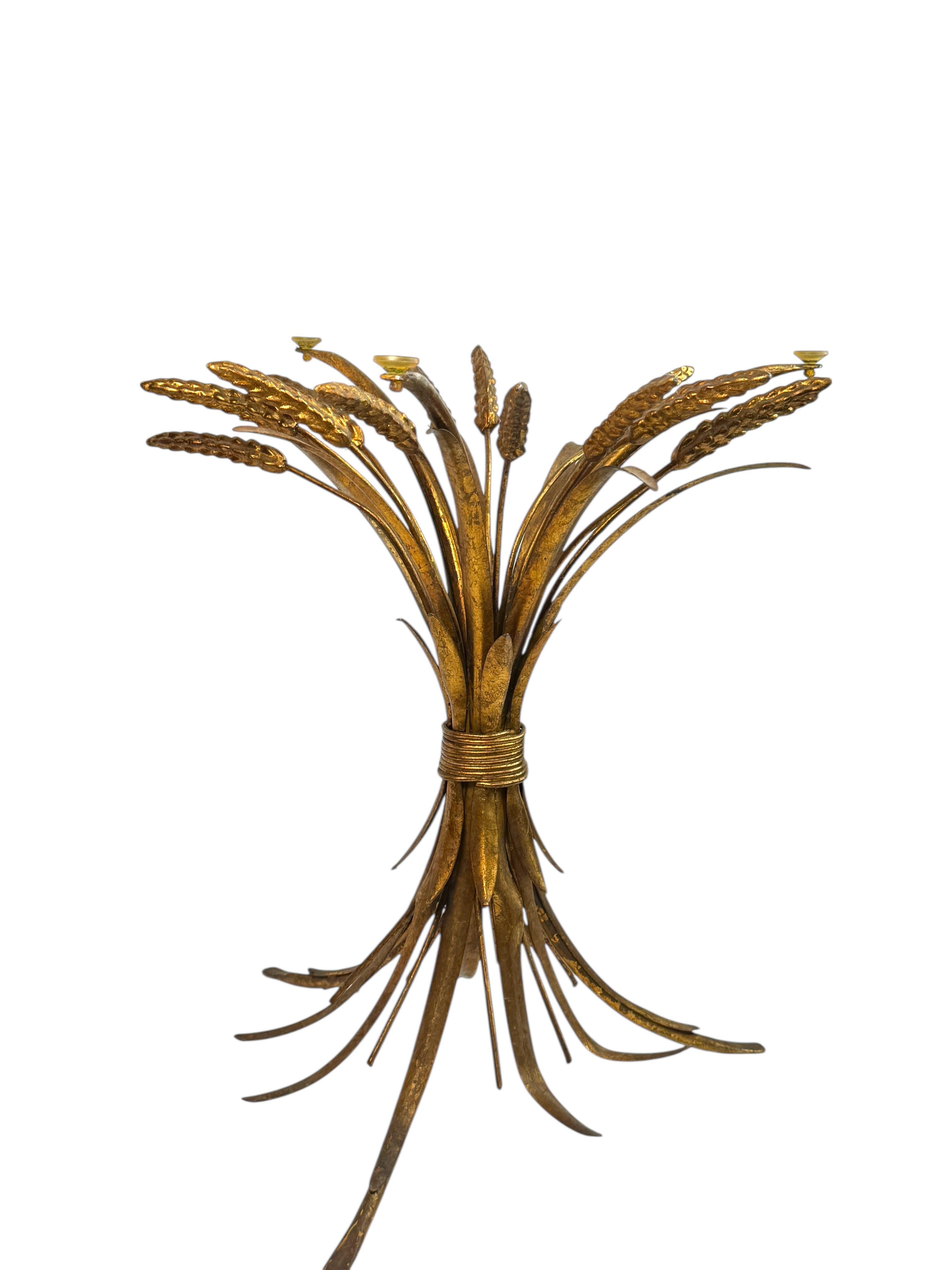 Sheaf of Wheat Hollywood Regency Coco Chanel Table Base by Koegl, 1960s, Germany In Good Condition For Sale In Nuernberg, DE
