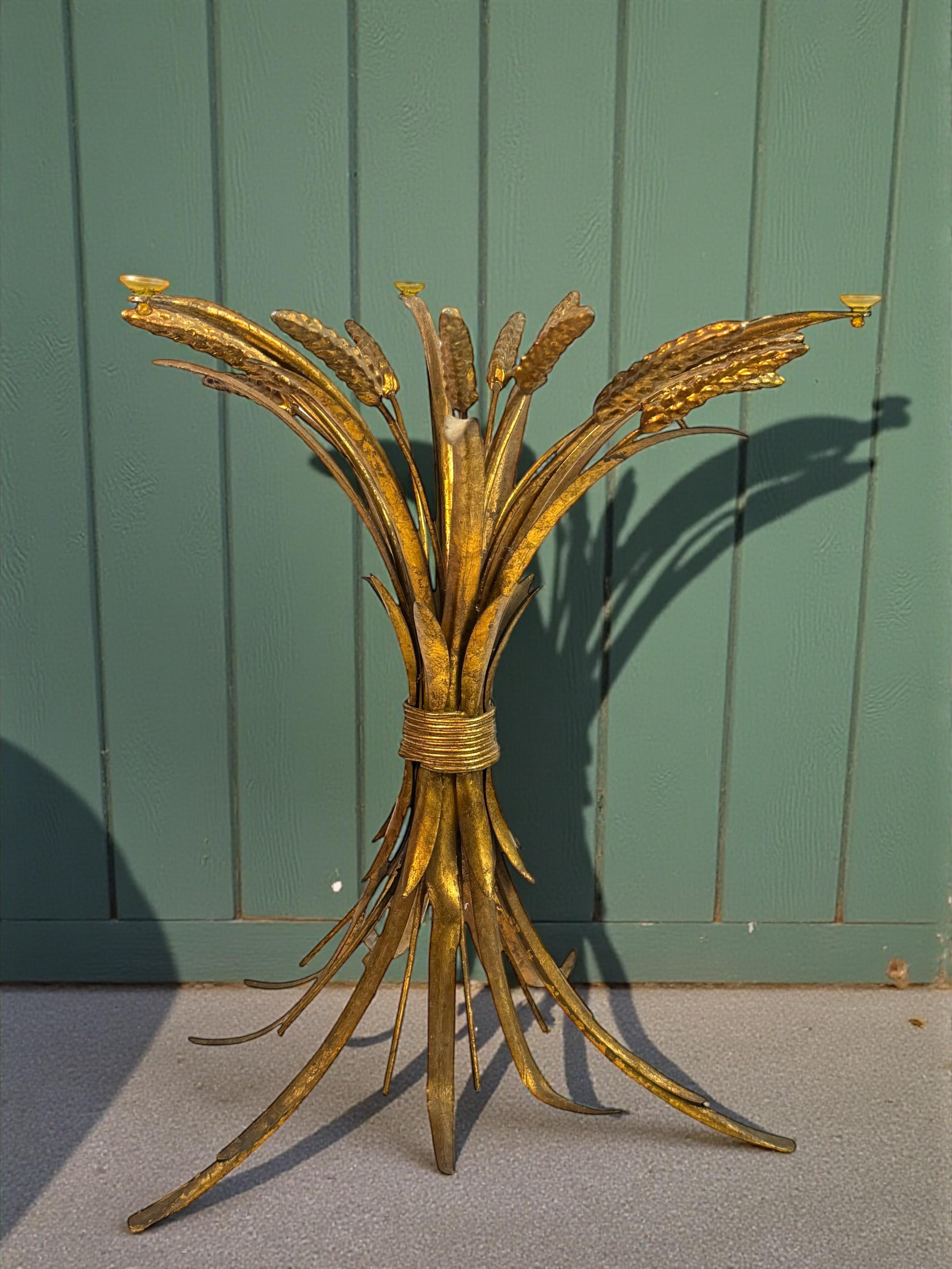 Sheaf of Wheat Hollywood Regency Coco Chanel Table Base by Koegl, 1960s, Germany For Sale 3