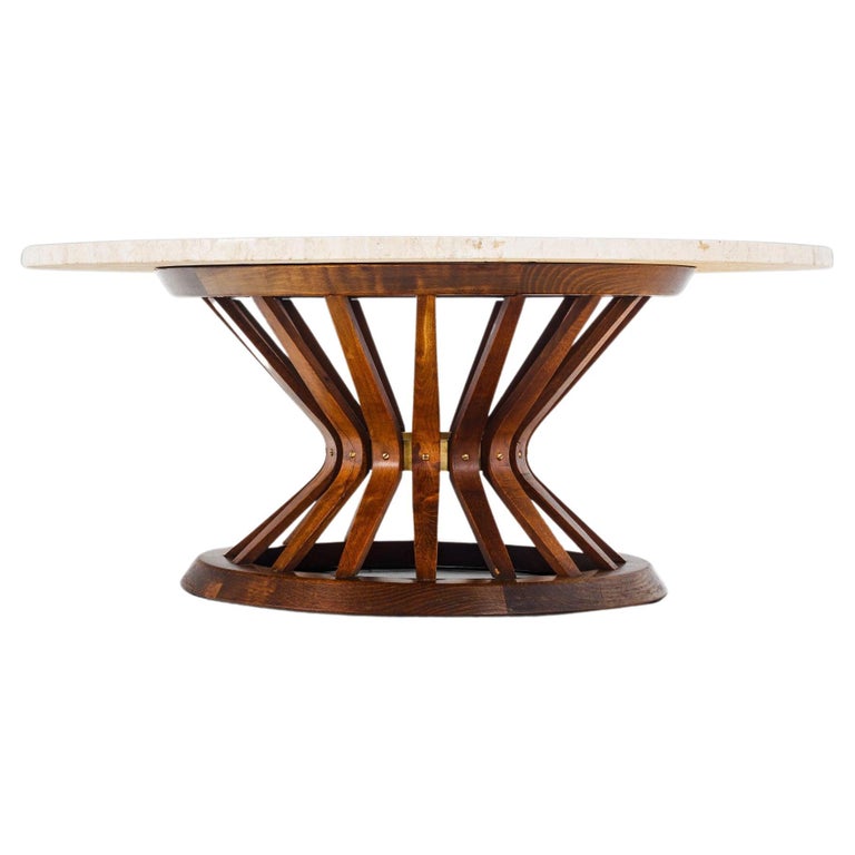 Sheaf of Wheat Marble Top Cocktail / Coffee Table by Edward Wormley for