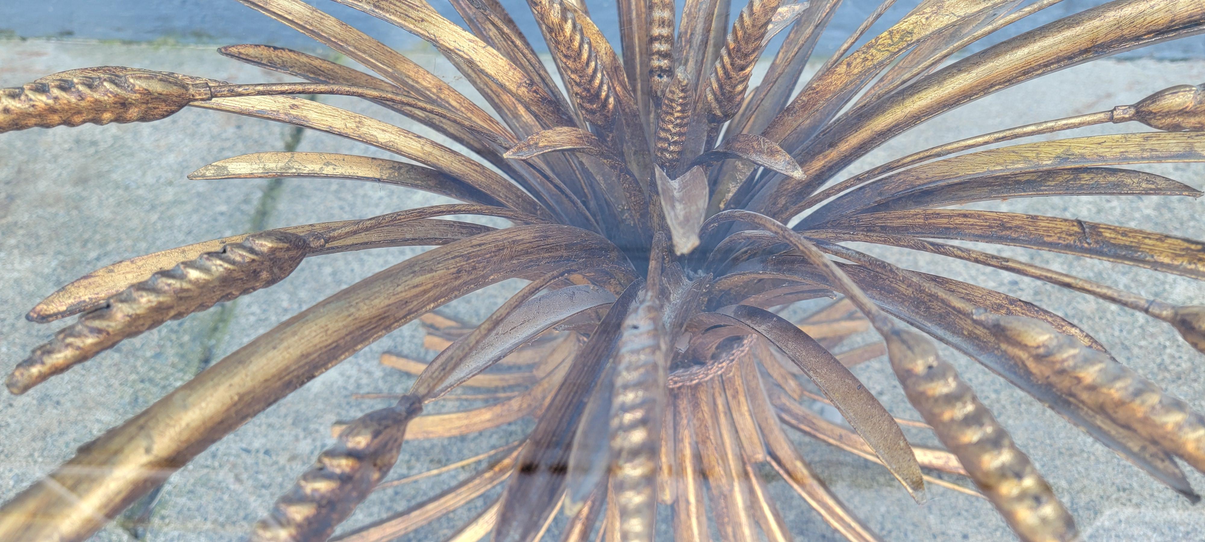 Metal Sheaf of Wheat Oval Coffee Table