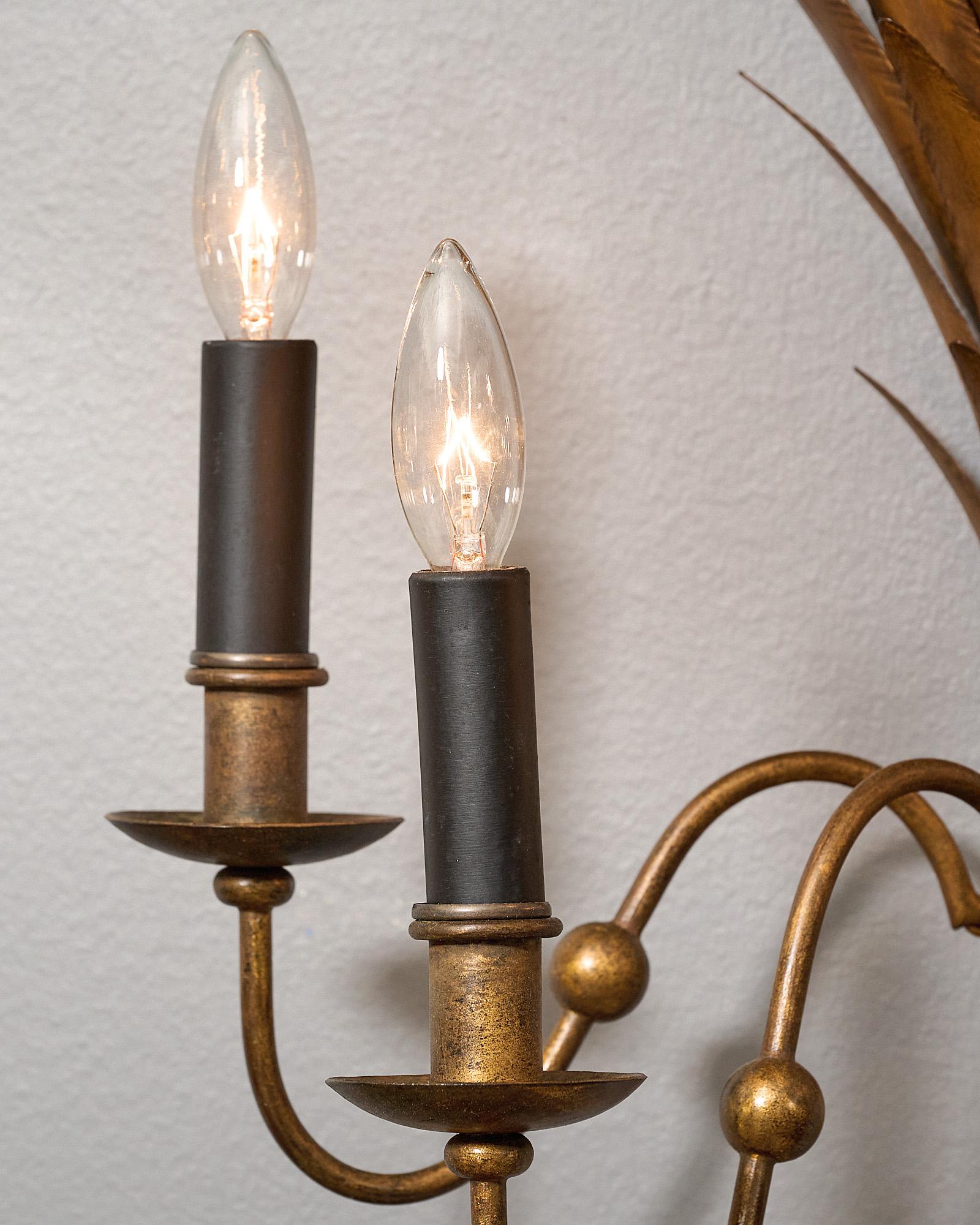 French Sheaf of Wheat Sconces For Sale