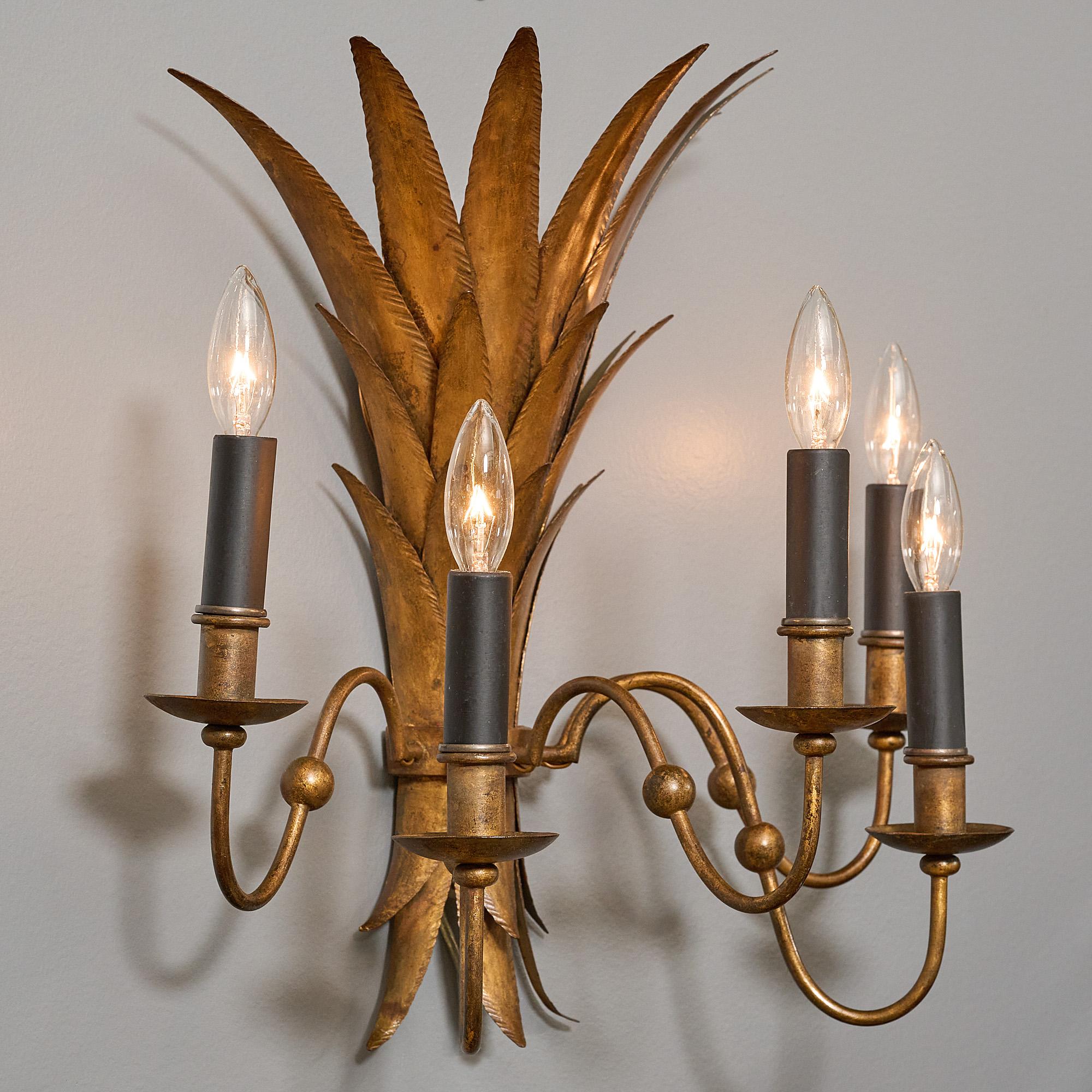 Sheaf of Wheat Sconces In Good Condition For Sale In Austin, TX