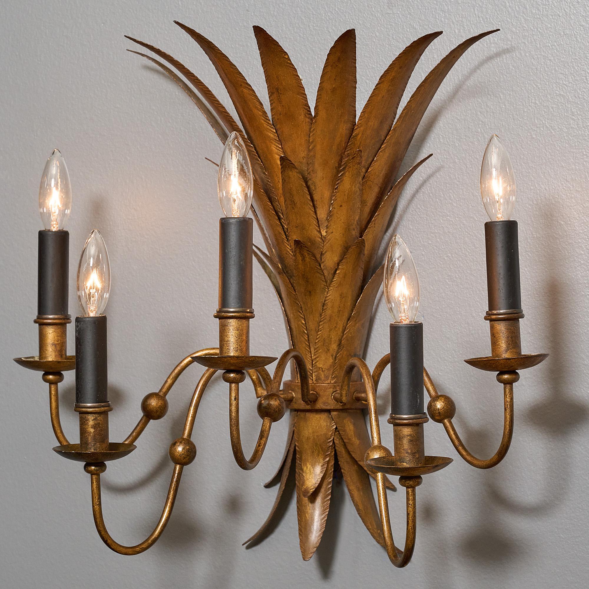 Mid-20th Century Sheaf of Wheat Sconces For Sale