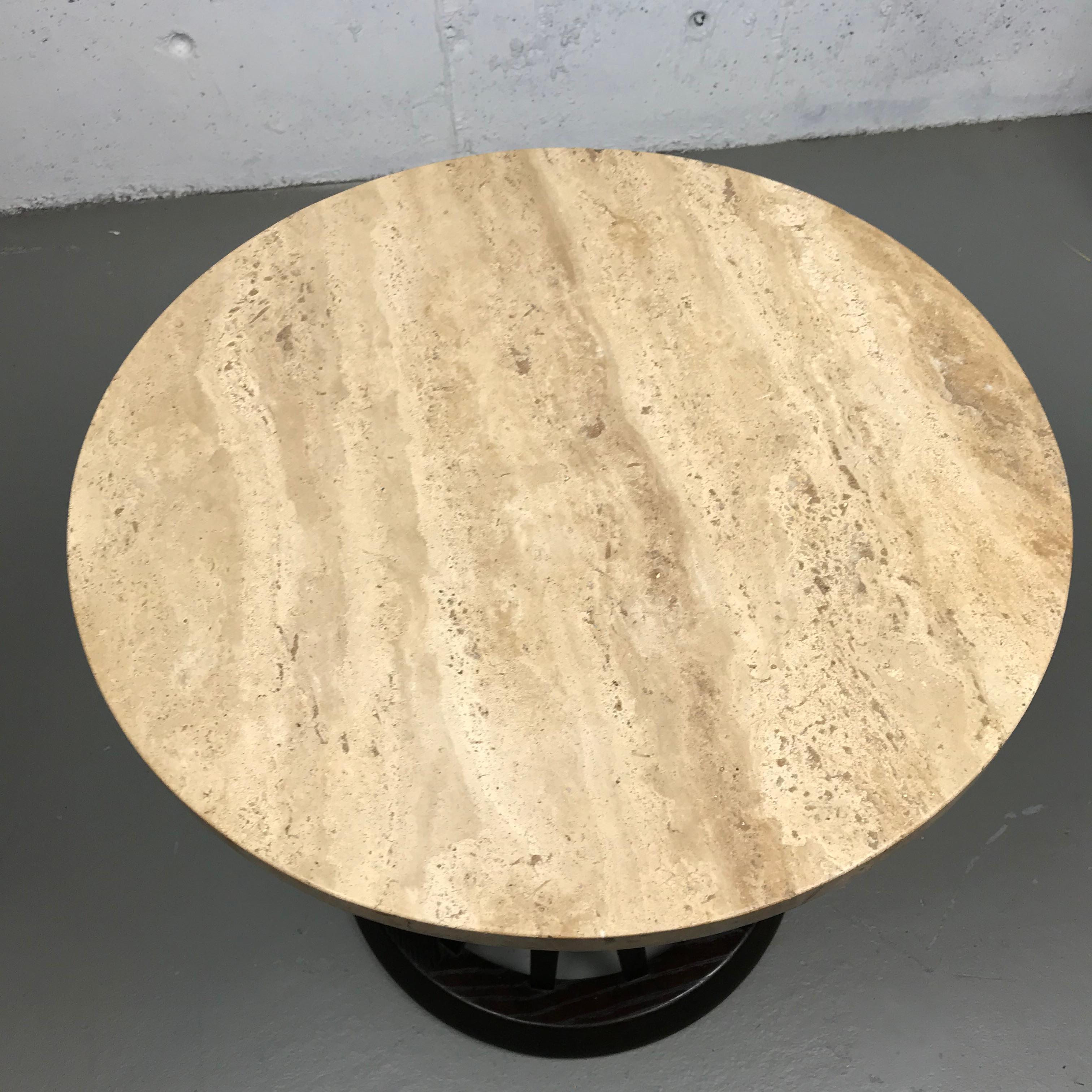 Sheaf of Wheat Side Table by Edward Wormley for Dunbar Travertine Marble Top 3