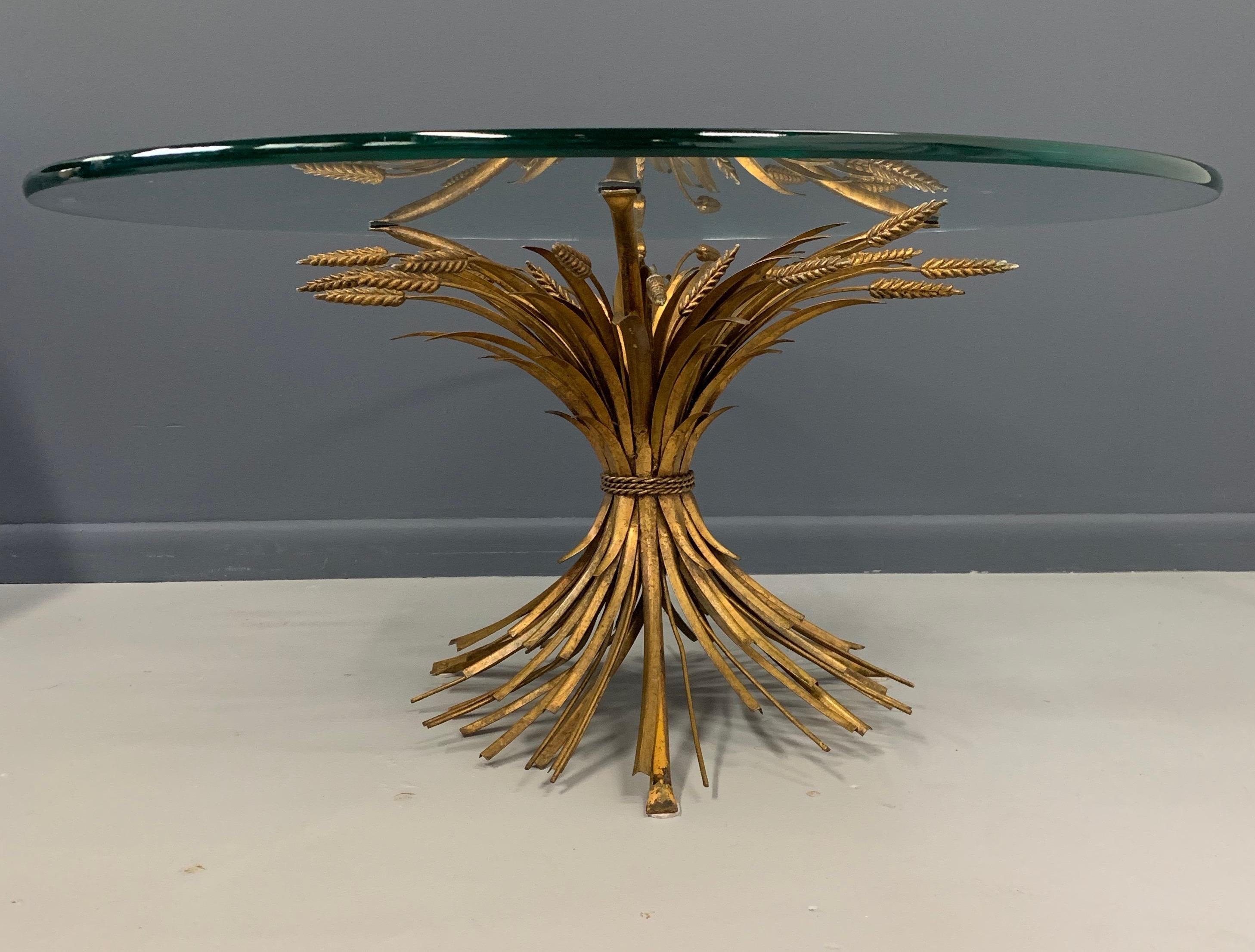 European Sheaf of Wheat Side Table Cocktail Table
