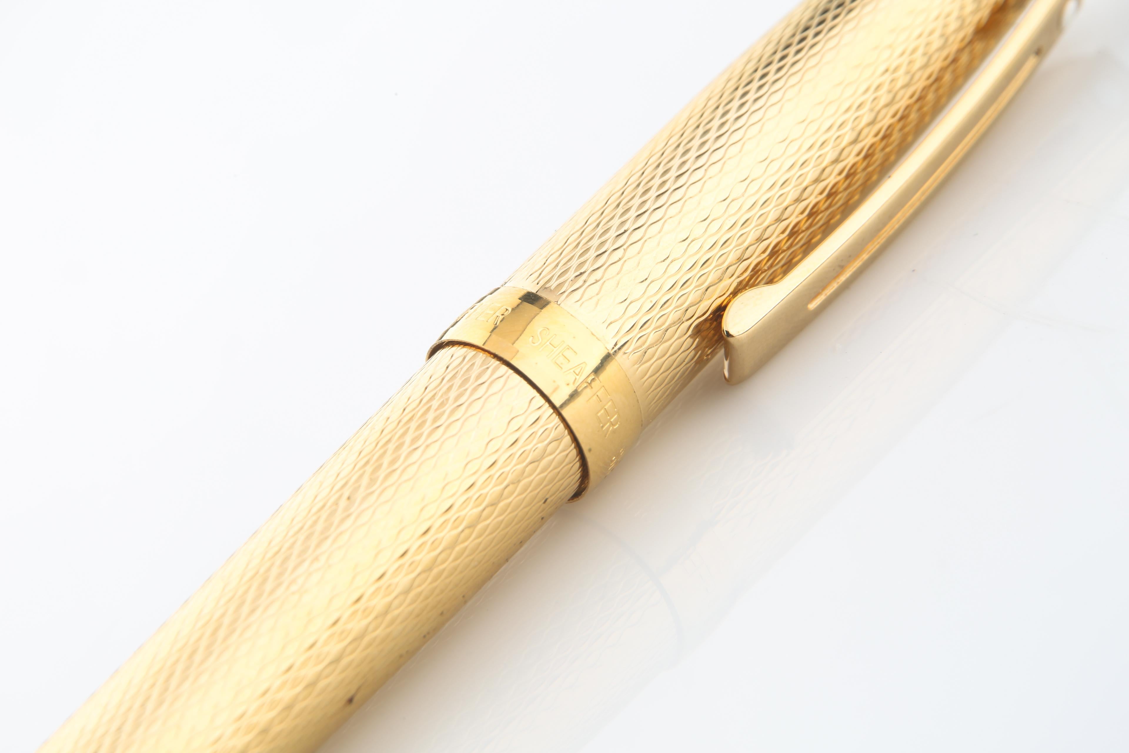 Women's or Men's Sheaffer 22k Gold-Plated Prelude Signature Fountain Pen w/ Original Box & Papers
