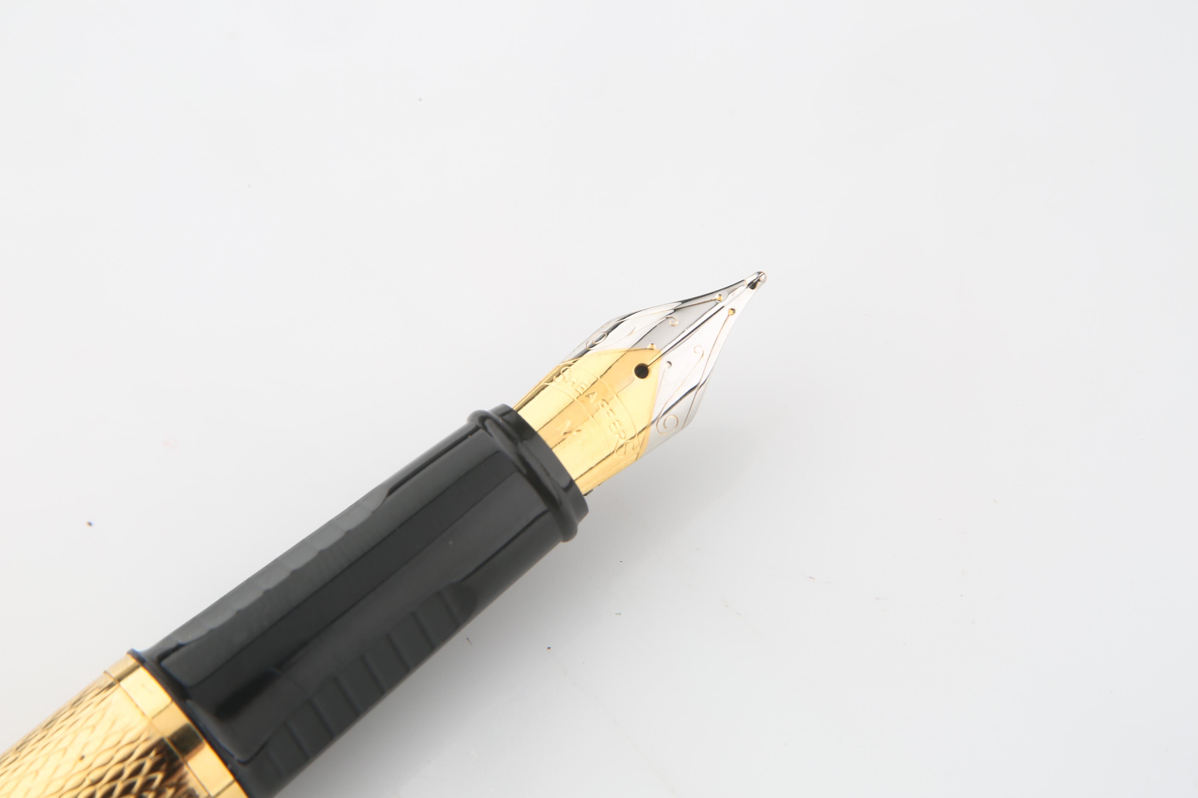Sheaffer 22k Gold-Plated Prelude Signature Fountain Pen w/ Original Box & Papers 1