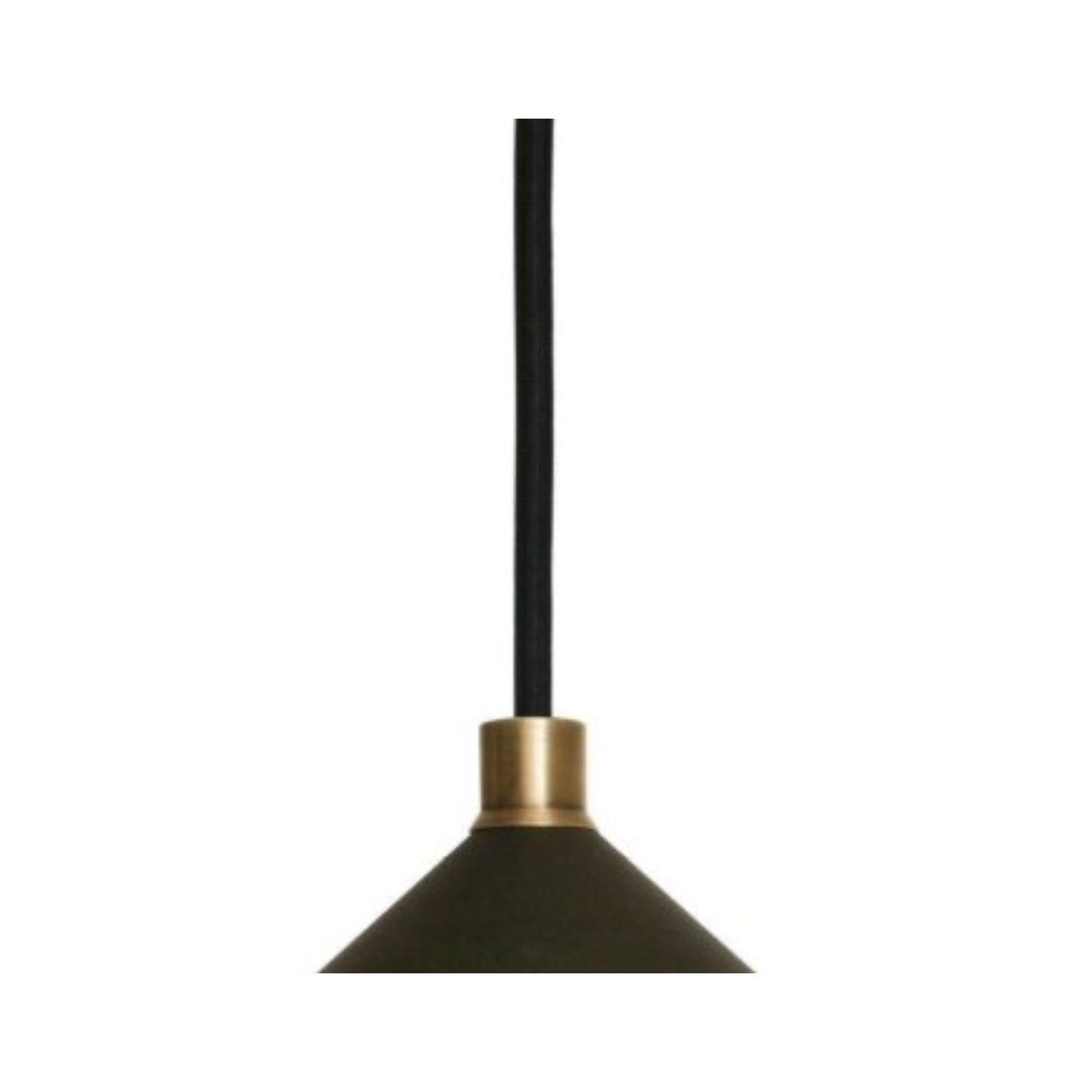 Shear Pendant Light, Brass, Black by Bert Frank In New Condition For Sale In Geneve, CH