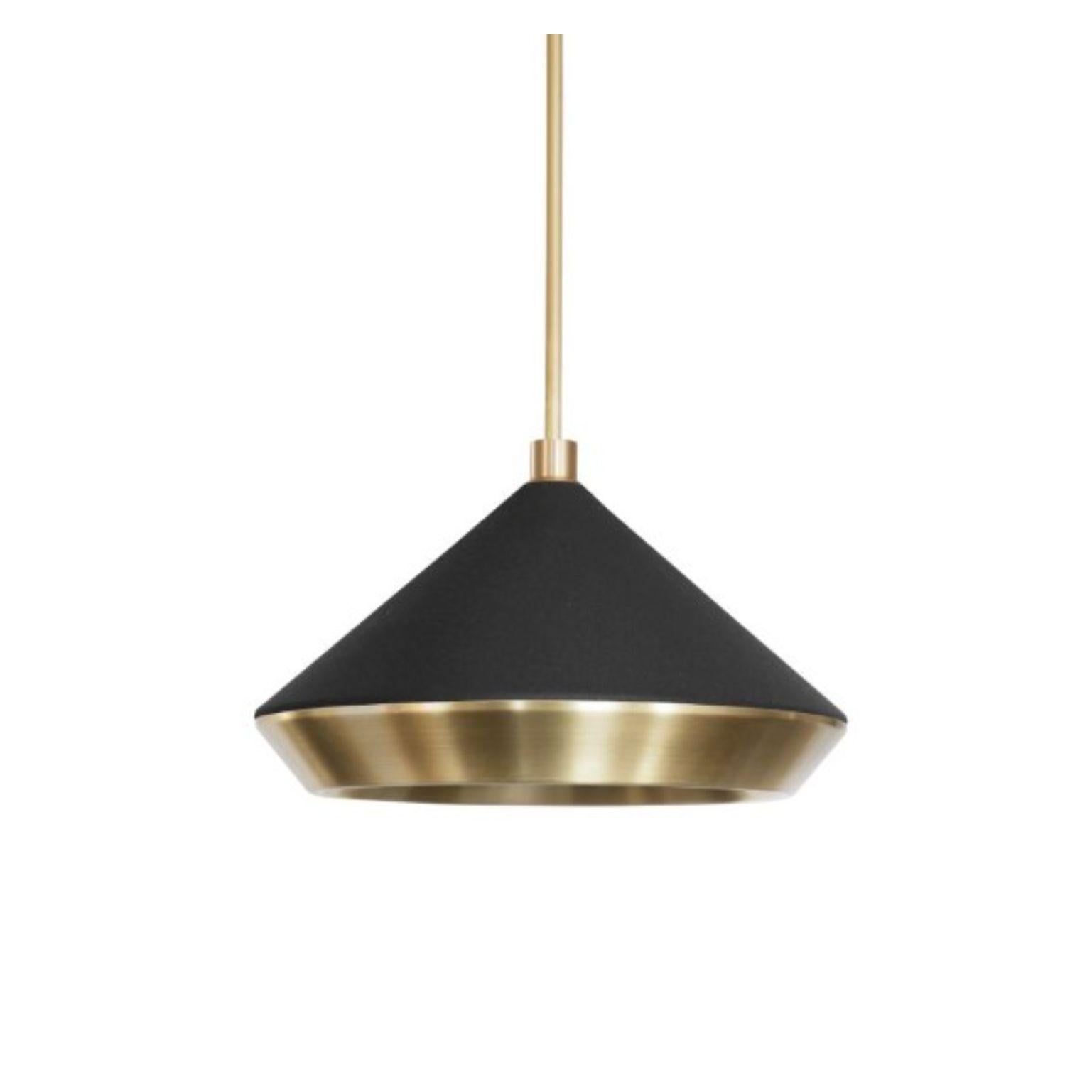 Shear Pendant Light XL, Brass, Black by Bert Frank In New Condition For Sale In Geneve, CH