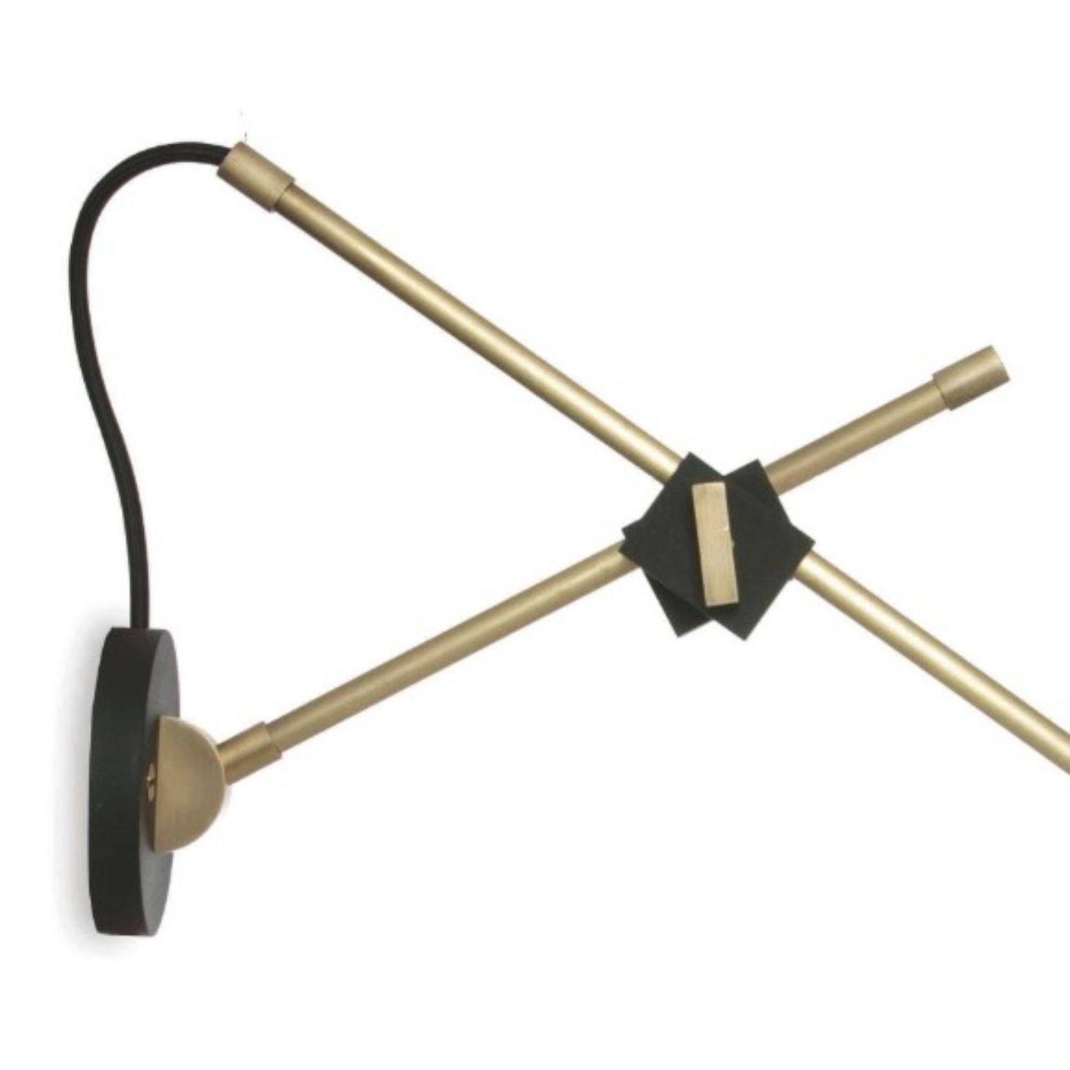 Shear Wall Light, Brass, Black by Bert Frank In New Condition For Sale In Geneve, CH