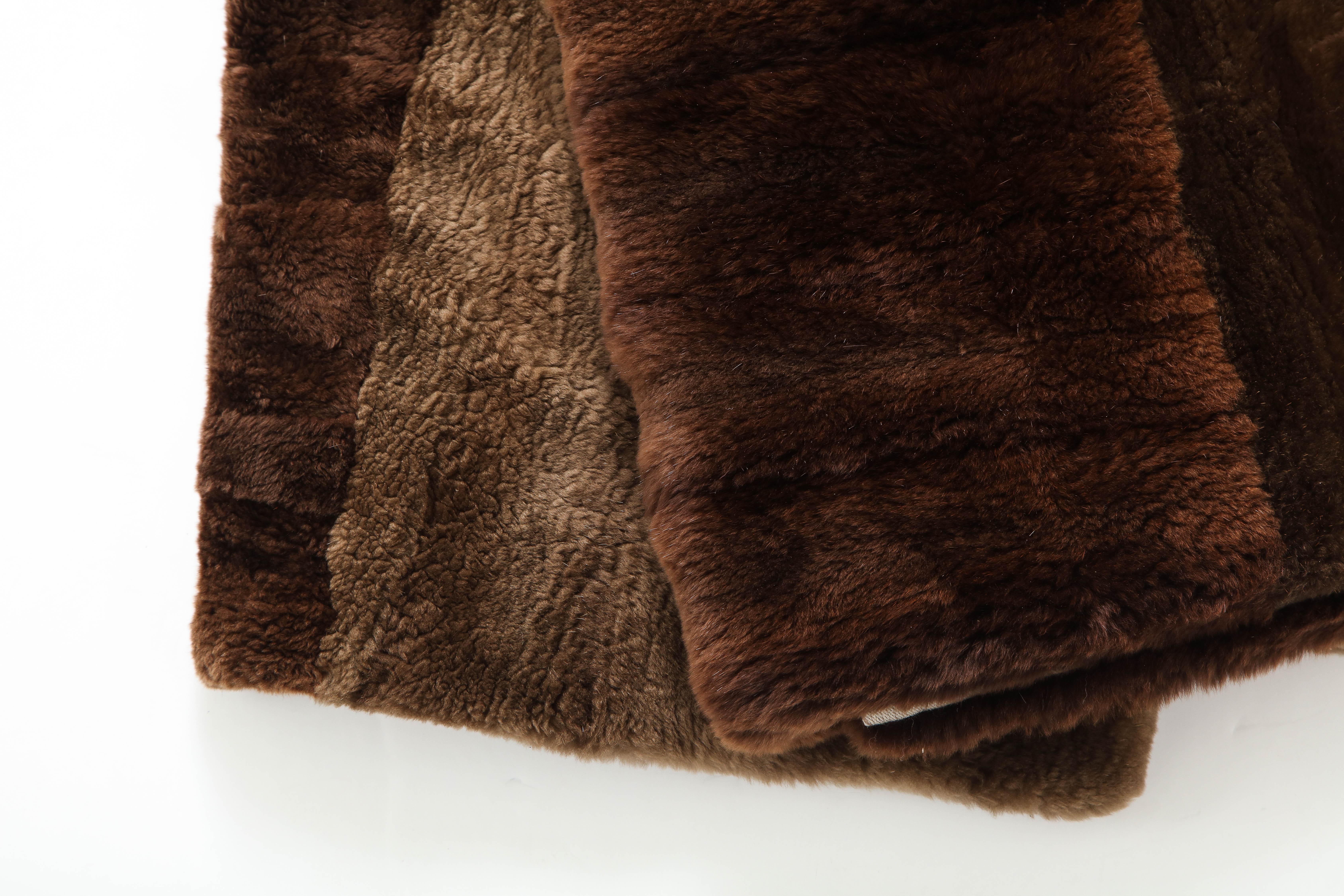 Modern Bespoke Sheared Beaver, Pashmina Blanket