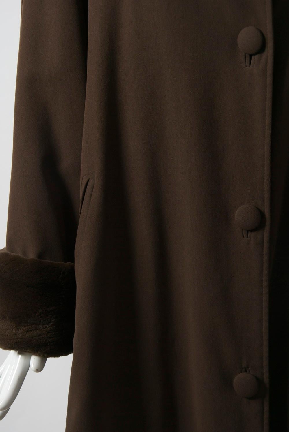 Black Sheared Mink-Lined Coat