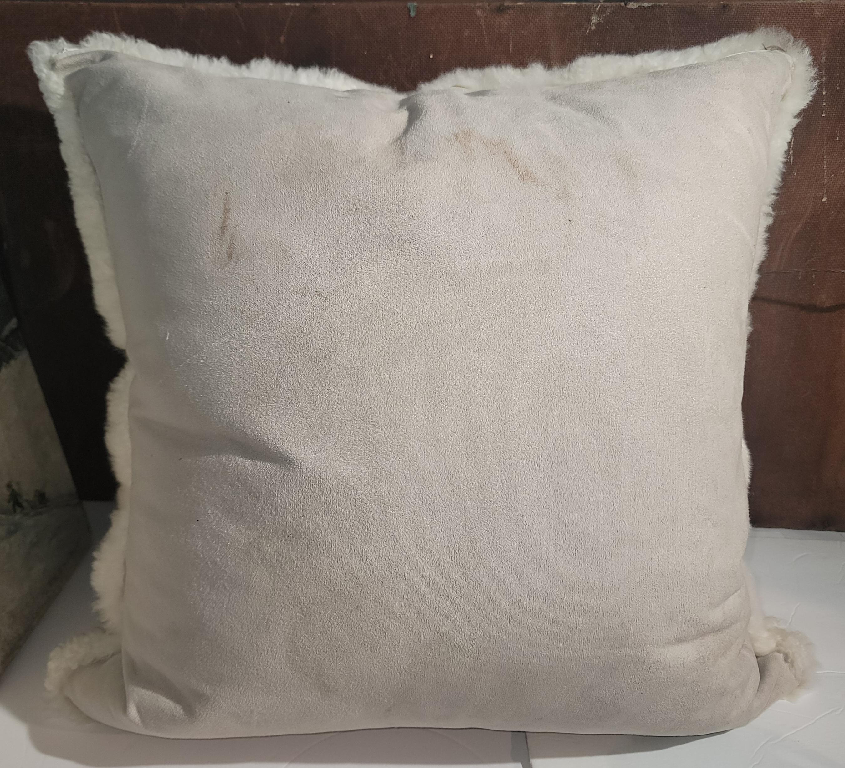 Adirondack Shearing Pillow From Sheep Skin For Sale