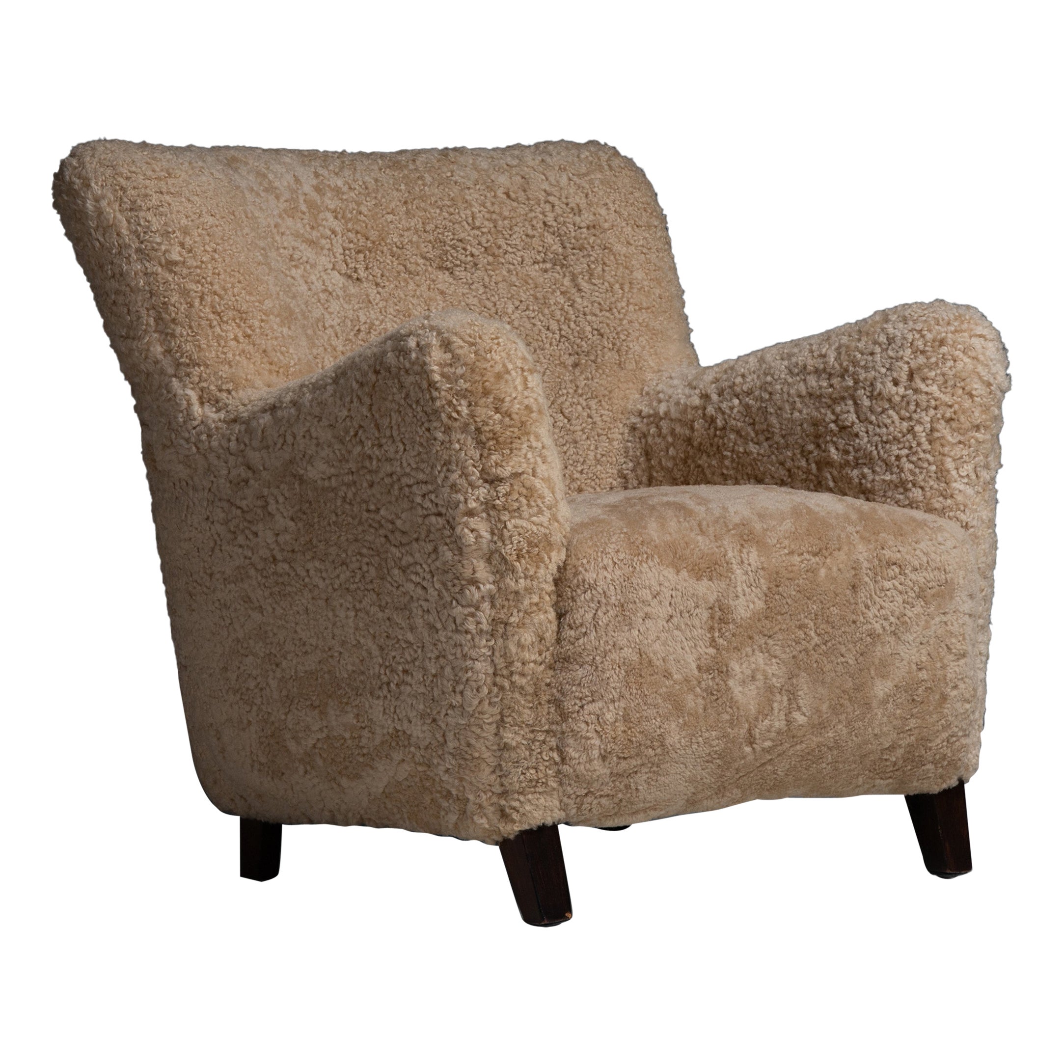 Shearling Chair, Denmark circa 1940