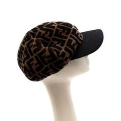 Shearling FF Baker Boy Hat