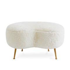 Shearling Kidney Ottoman