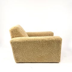 Shearling lounge chair, Sweden.