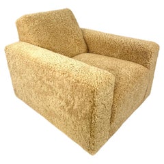 Shearling lounge chair, Sweden.