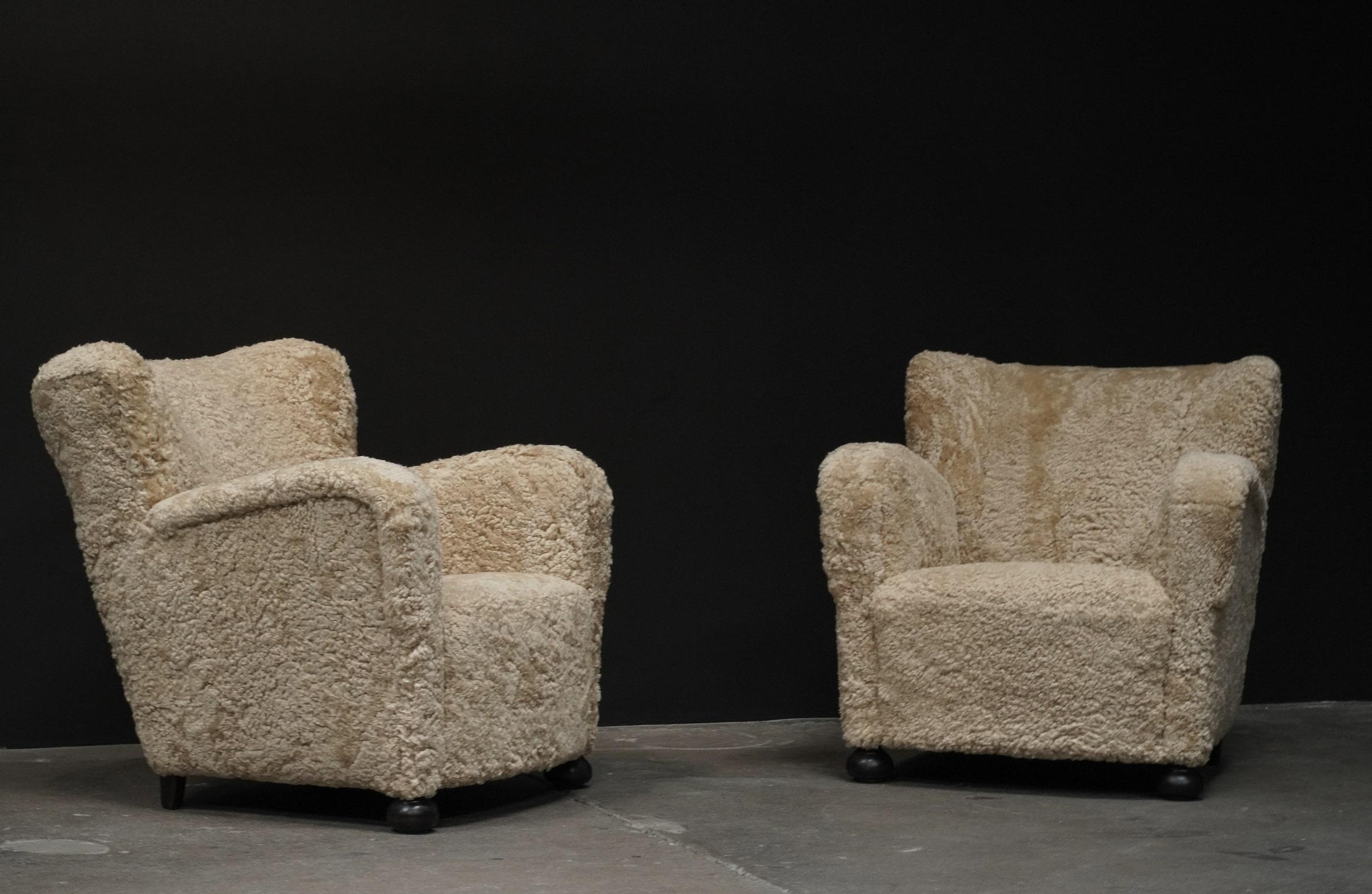 Shearling Lounge Chairs Finland For Sale at 1stDibs