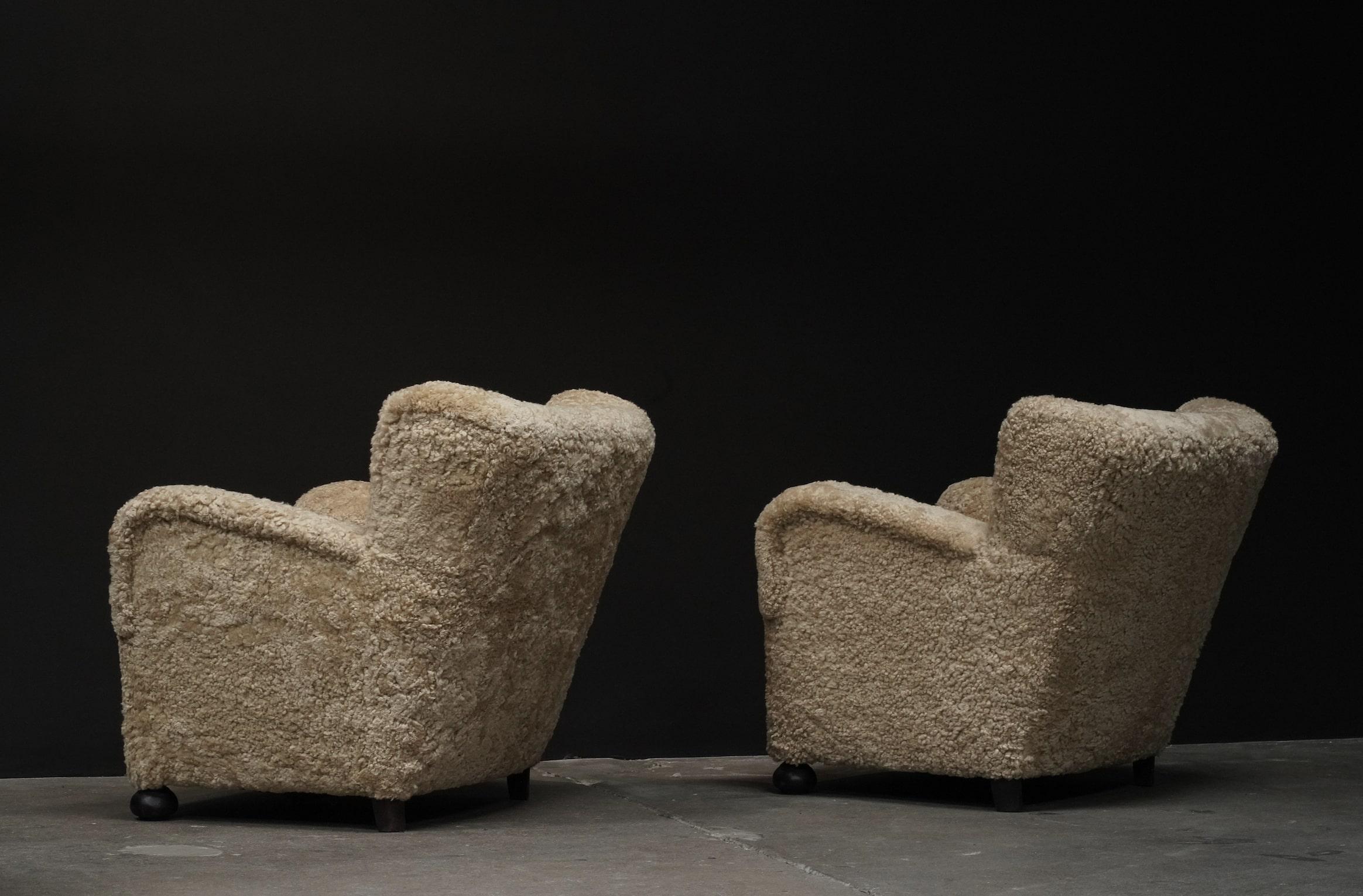 Shearling Lounge Chairs Finland For Sale at 1stDibs