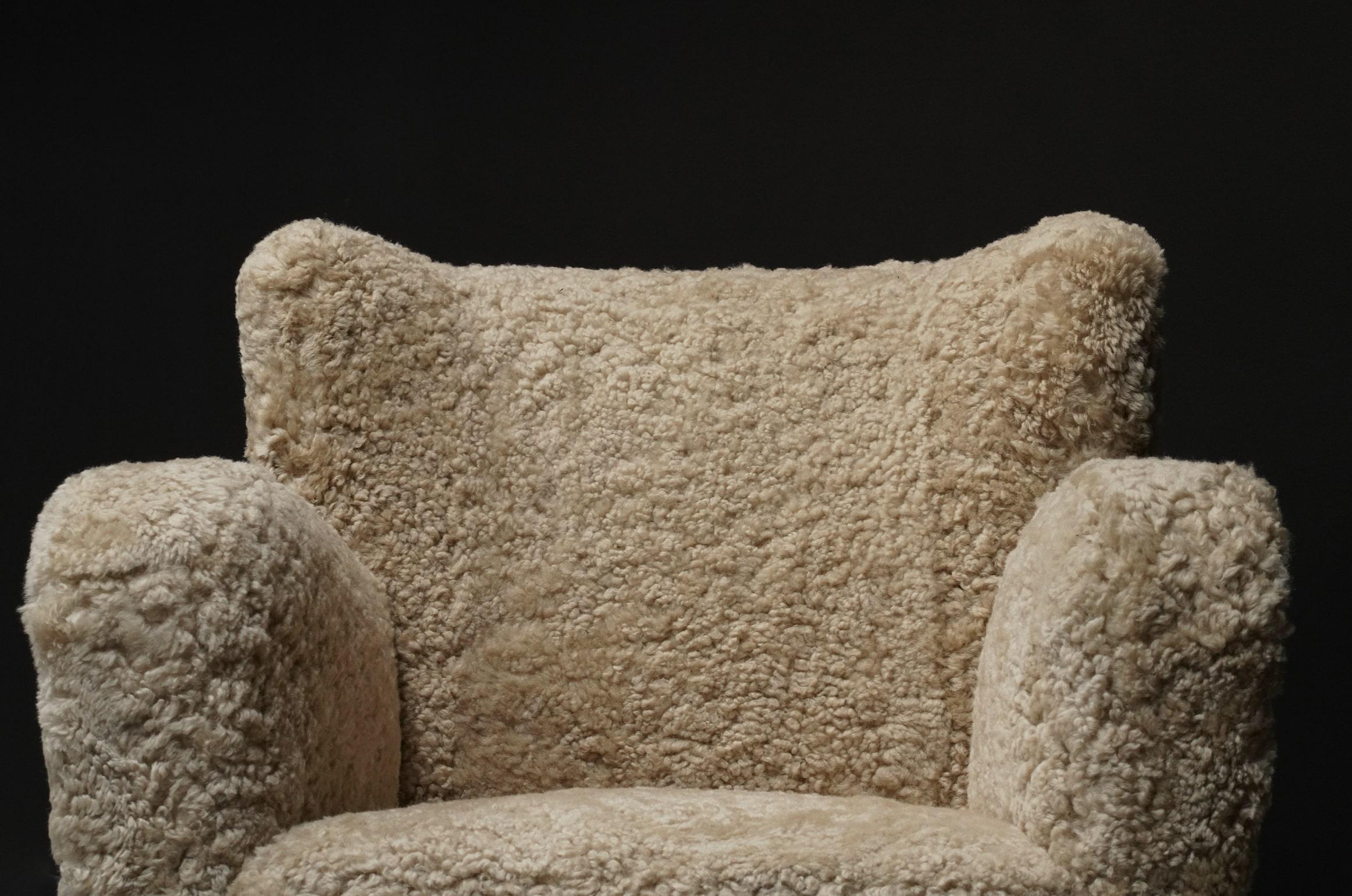Shearling Lounge Chairs Finland For Sale at 1stDibs