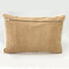 Sheepskin  Shearling Pillow Rectangle - White 35x50cm  14x20"