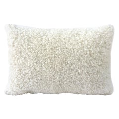 Sheepskin  Shearling Pillow Rectangle - White 35x50cm  14x20"