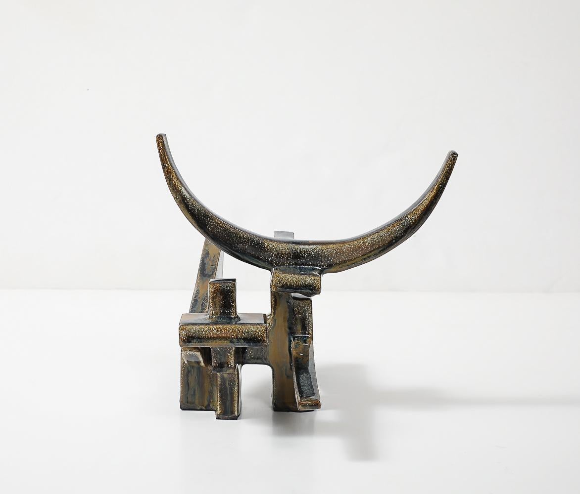 Shedu, escultura de cerámica de Joris Grelet Hecho a mano en venta