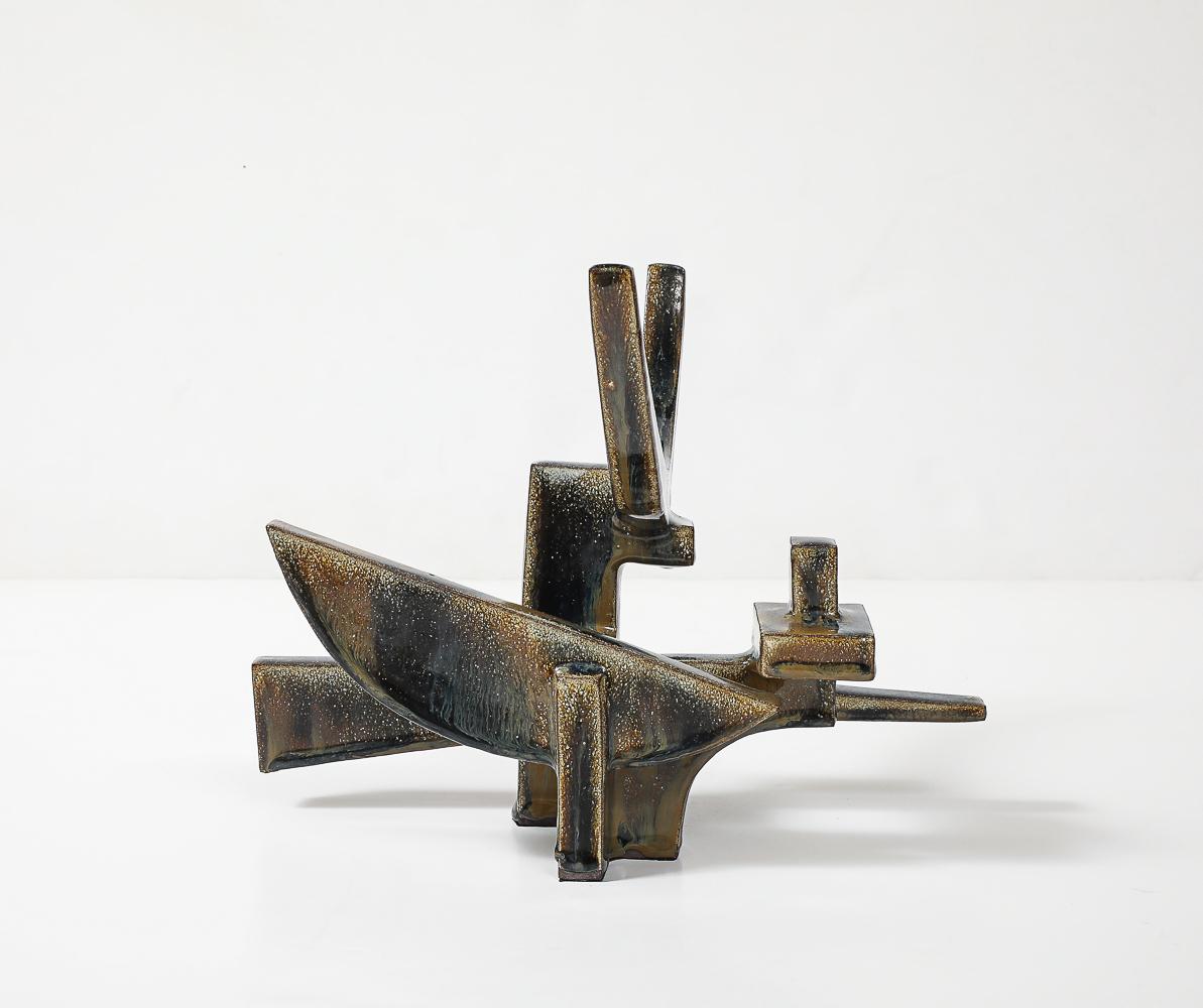 Shedu, escultura de cerámica de Joris Grelet Siglo XXI y contemporáneo en venta