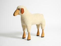 Sheep by Hanns Peter Krafft for Meier, made of genuine sheepskin, as a stool