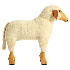 Sheep by Hanns Peter Krafft for Meier, made of genuine sheepskin, as a stool