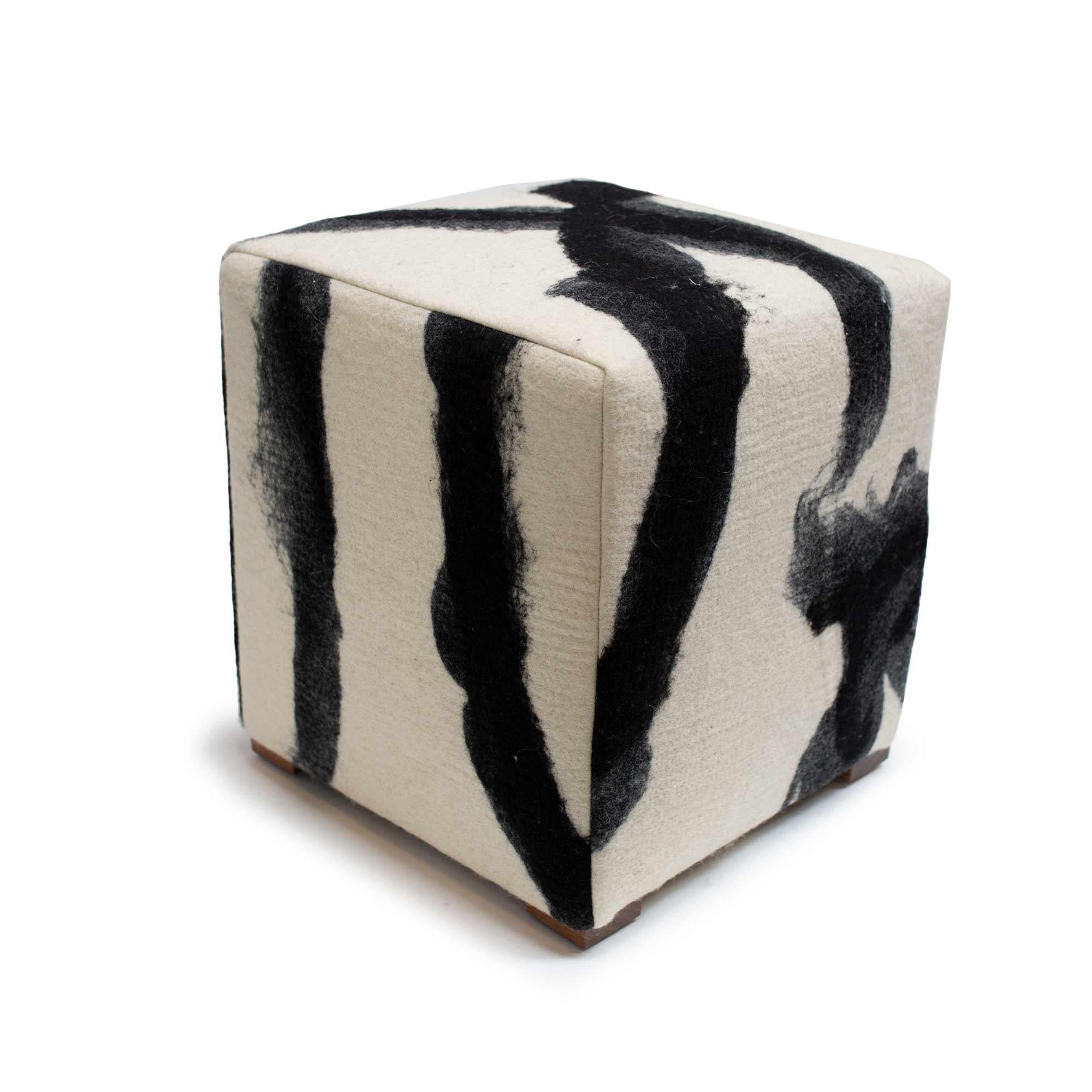 Hand-Crafted Sheep Cube in Black & White by JG Switzer For Sale