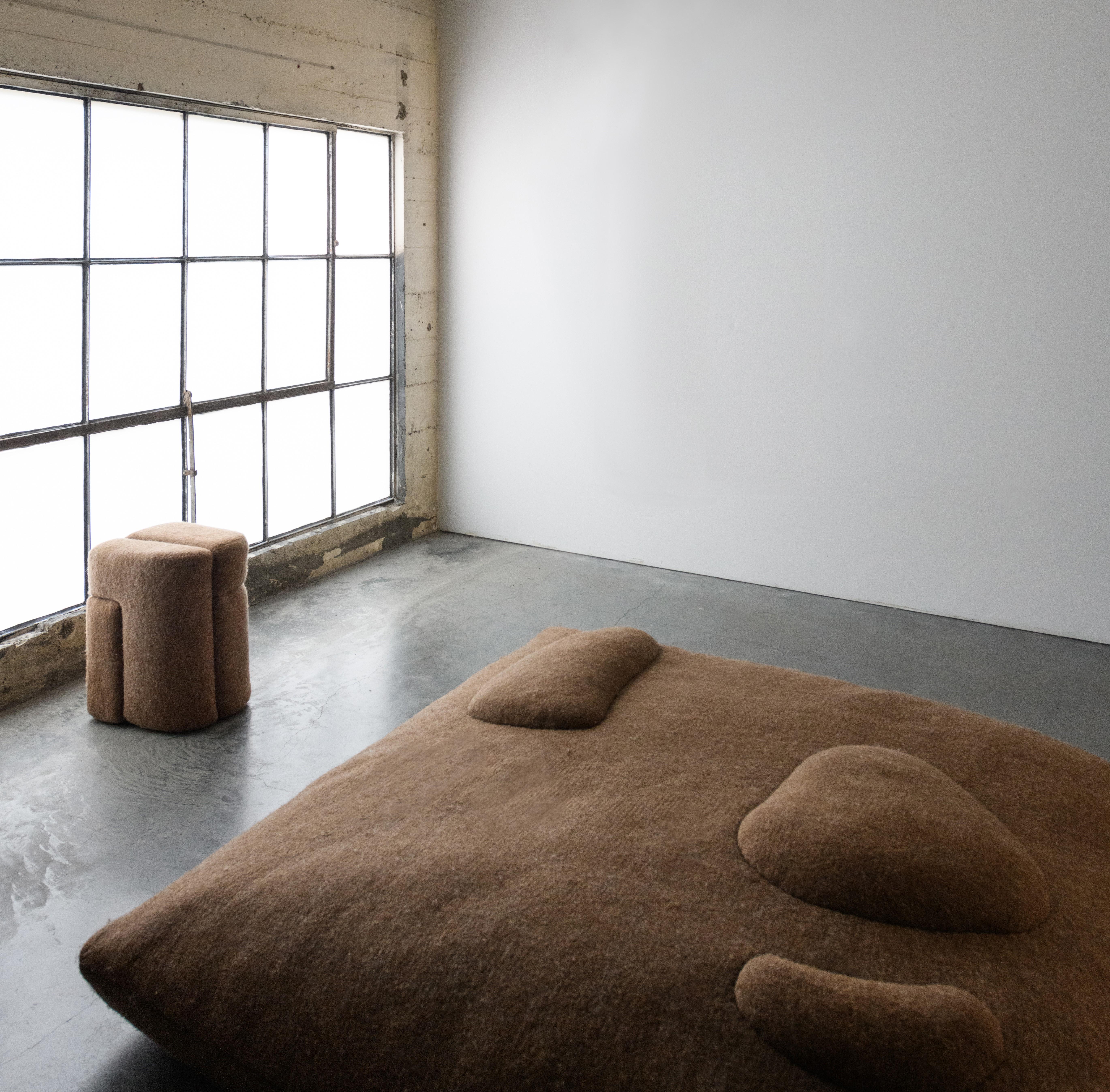 American Sheep Floor Pillow by Studio Ahead - Shetland Brown For Sale