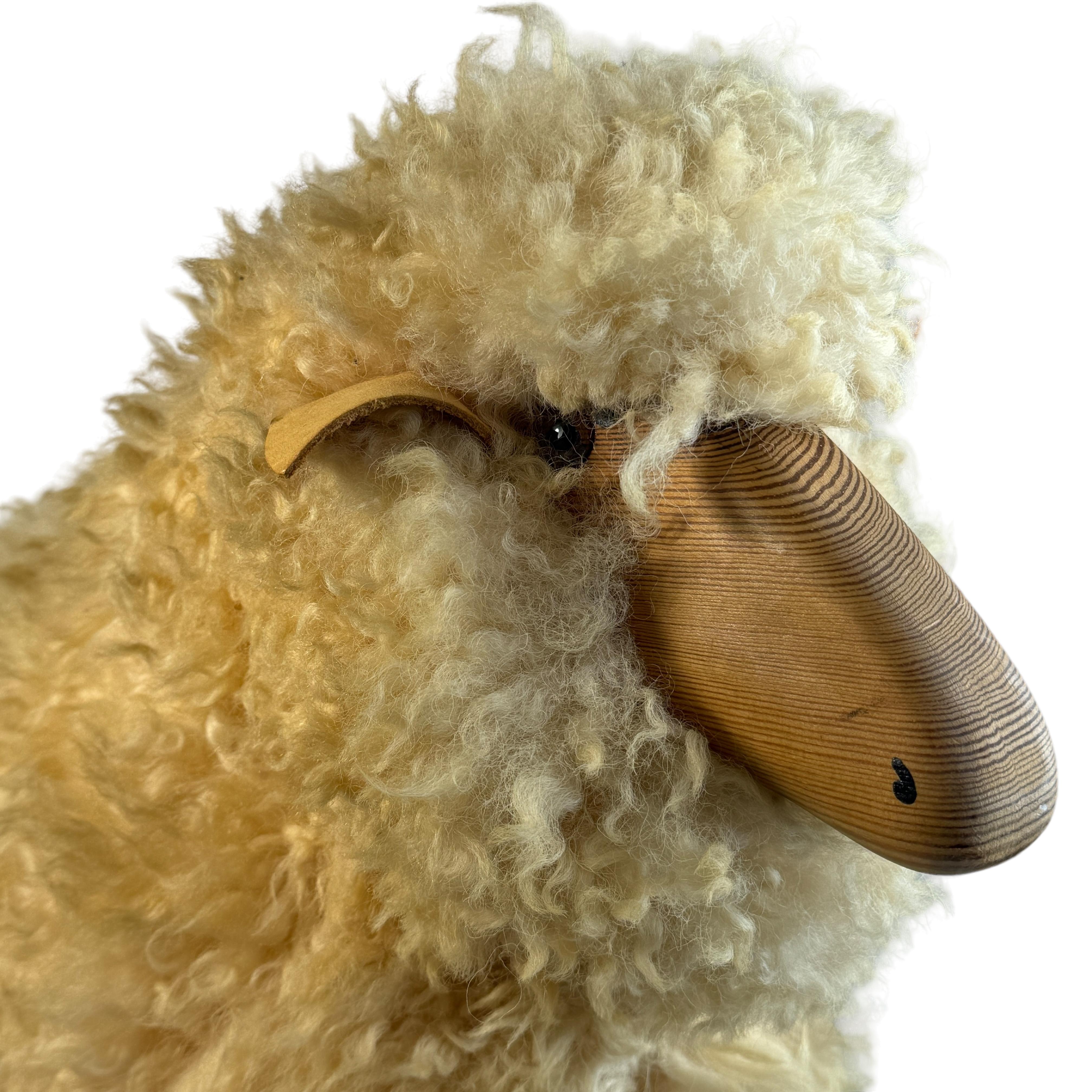 Sheep Lamb Sculpture Statue by Hanns-Peter Krafft for Meier, Vintage, 1970s In Good Condition In Nuernberg, DE
