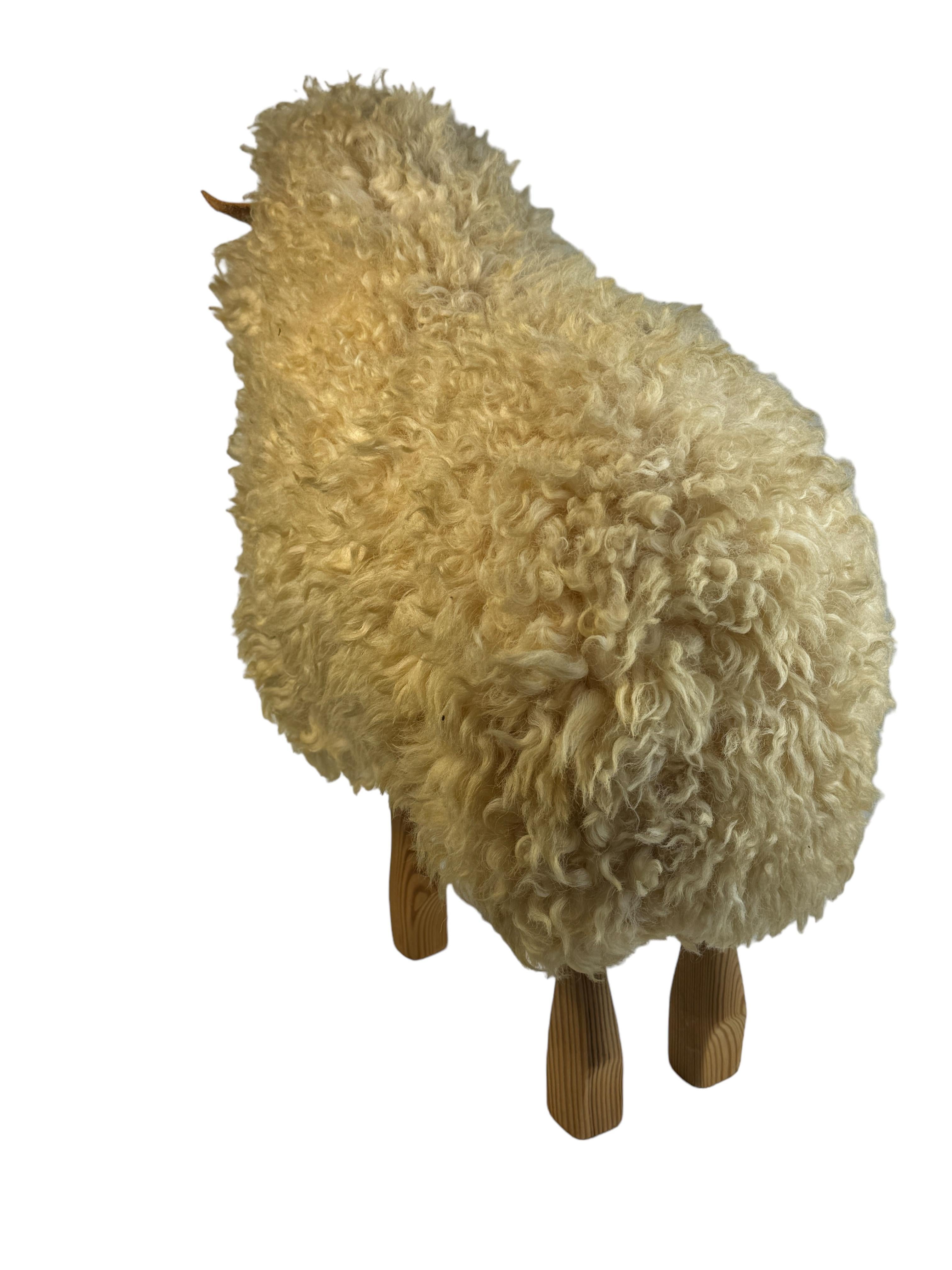 Sheep Lamb Sculpture Statue by Hanns-Peter Krafft for Meier, Vintage, 1970s 1