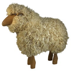 Sheep Lamb Sculpture Statue by Hanns-Peter Krafft for Meier, Vintage, 1970s