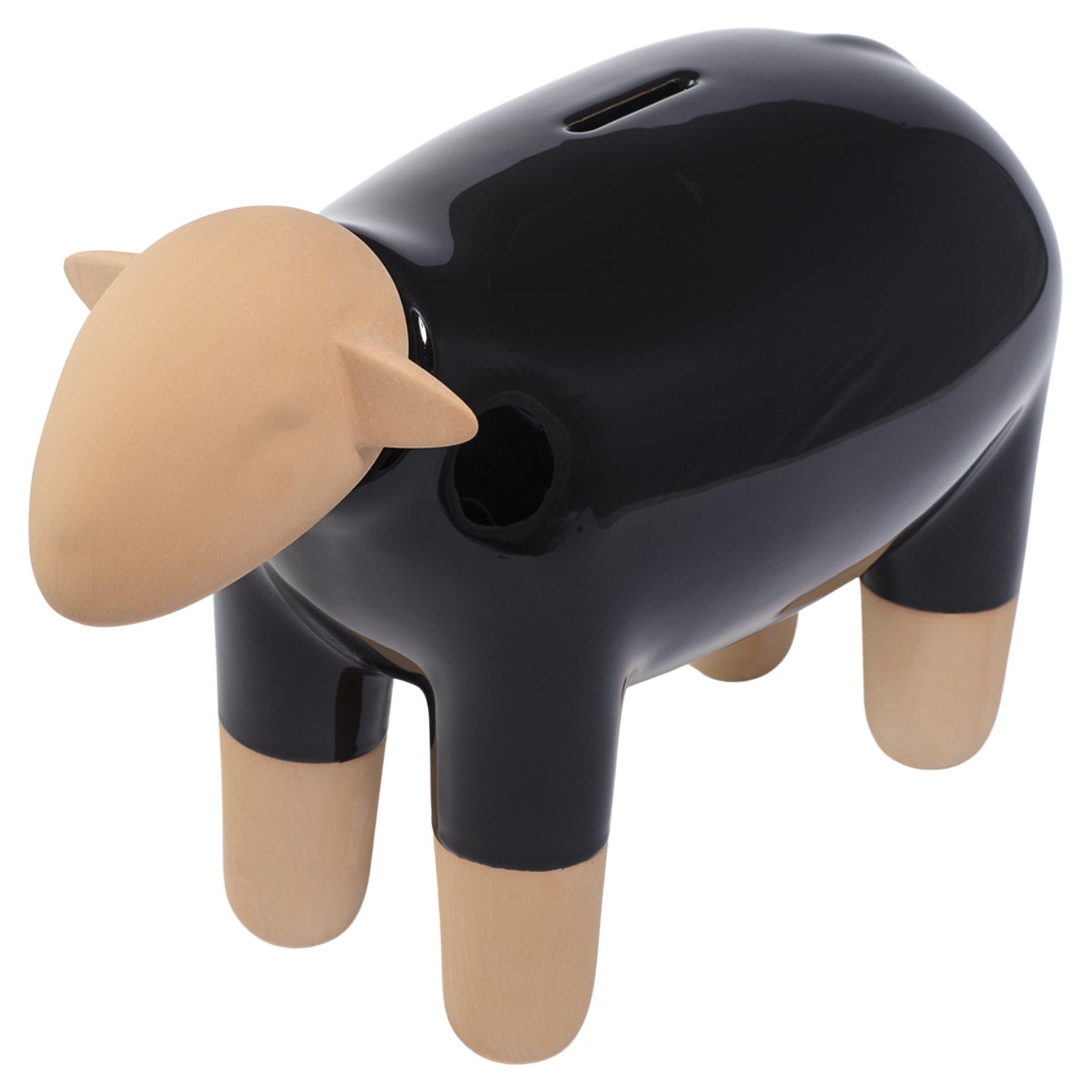 Sheep Moneybox Pop Art, Black, Made in Italy, 2022, New Collection For Sale