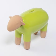 Sheep Moneybox Pop Art, Green, Made in Italy, 2022, New Collection