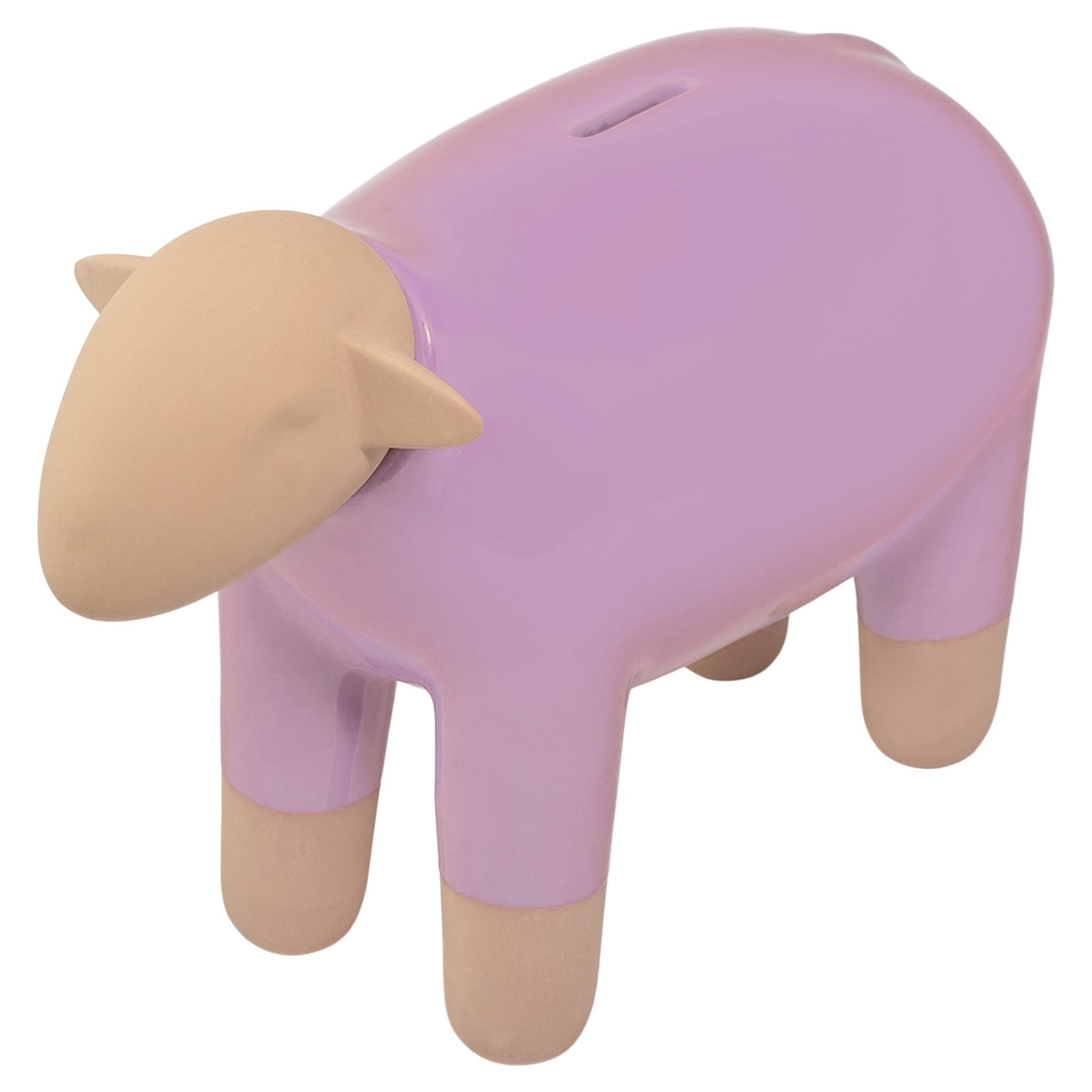Sheep Moneybox Pop Art, Lilac, Made in Italy, 2022, New Collection For Sale
