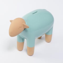 Sheep Moneybox Pop Art, Pastel Blue, Made in Italy, 2022, New Collection