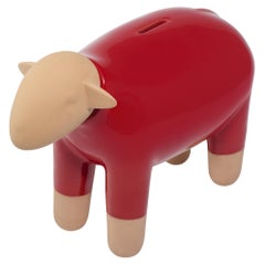 Sheep Moneybox Pop Art, Red, Made in Italy, 2022, New Collection