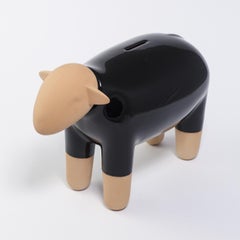 Sheep Moneybox Pop Art, Set of 2 Pieces, Made in Italy, 2022, Black, Red