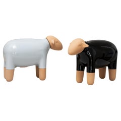 Sheep Moneybox Pop Art, Set of 2 Pieces, Made in Italy, 2022, New Collection