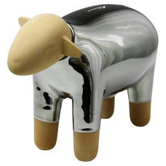 Sheep Moneybox Pop Art, Silver, Made in Italy, 2022, New Collection